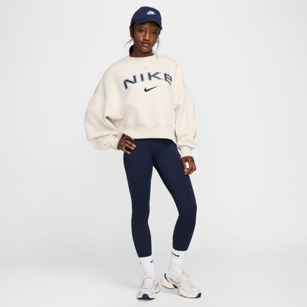 Nike W Nk Df One Hr 7/8 Tight Licra azul de mujer para entrenamiento