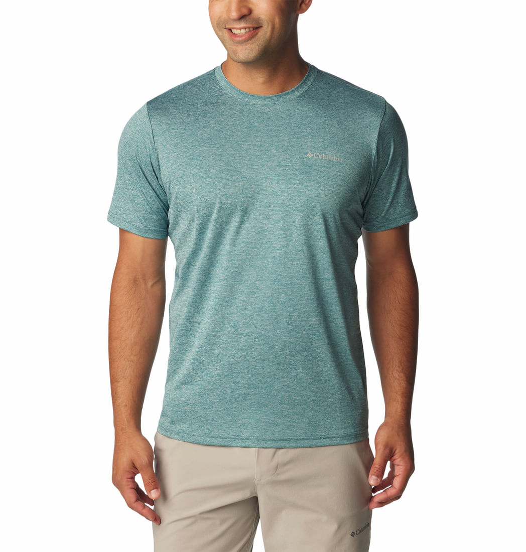 Columbia Columbia Hike™ Crew Camiseta Manga Corta Verde De Hombre Para Entrenamiento