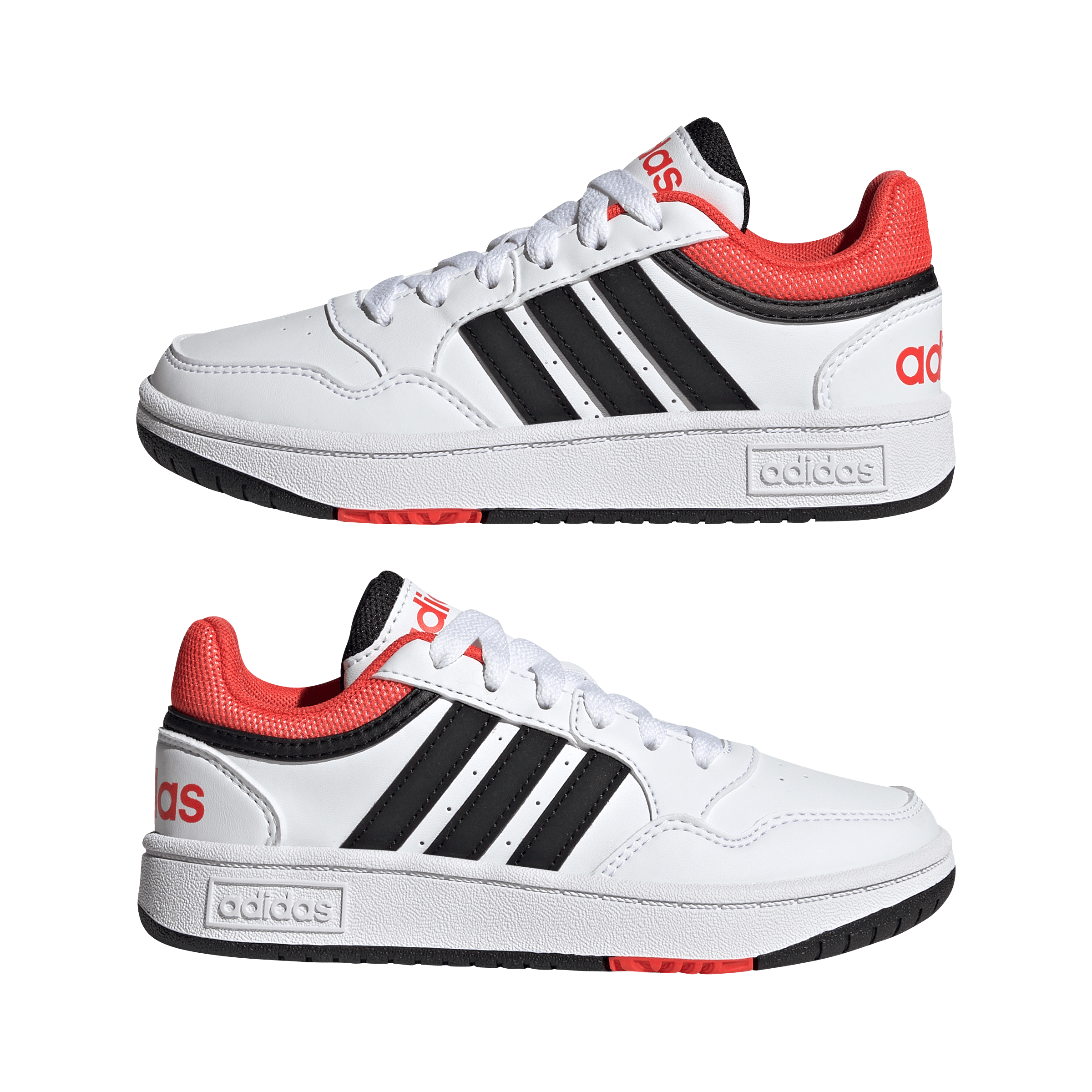 Adidas Hoops 3.0 K Tenis blanco de niño lifestyle