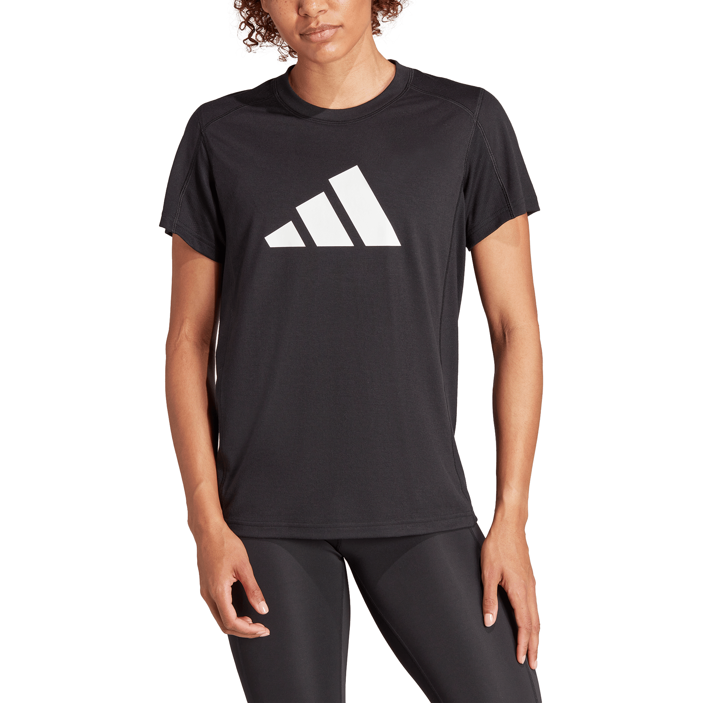 Adidas Tr-Es Logo T Camiseta Manga Corta negro de mujer para entrenamiento