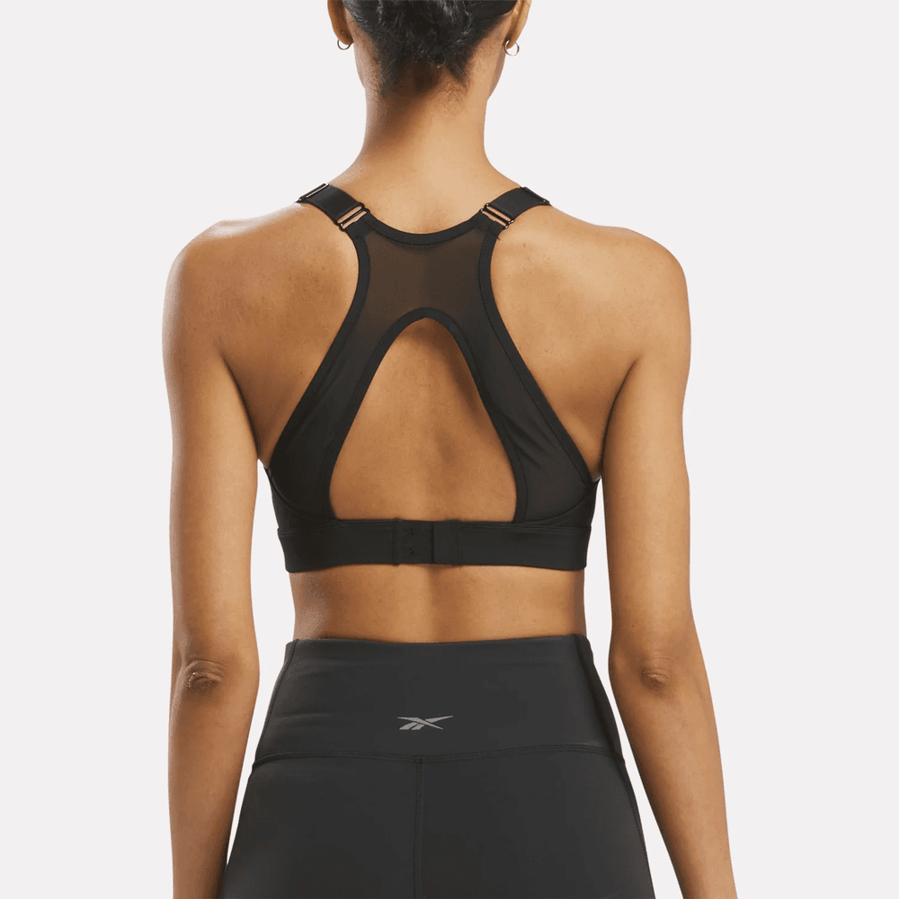Reebok Lux High Impact Bra Top negro de mujer para entrenamiento