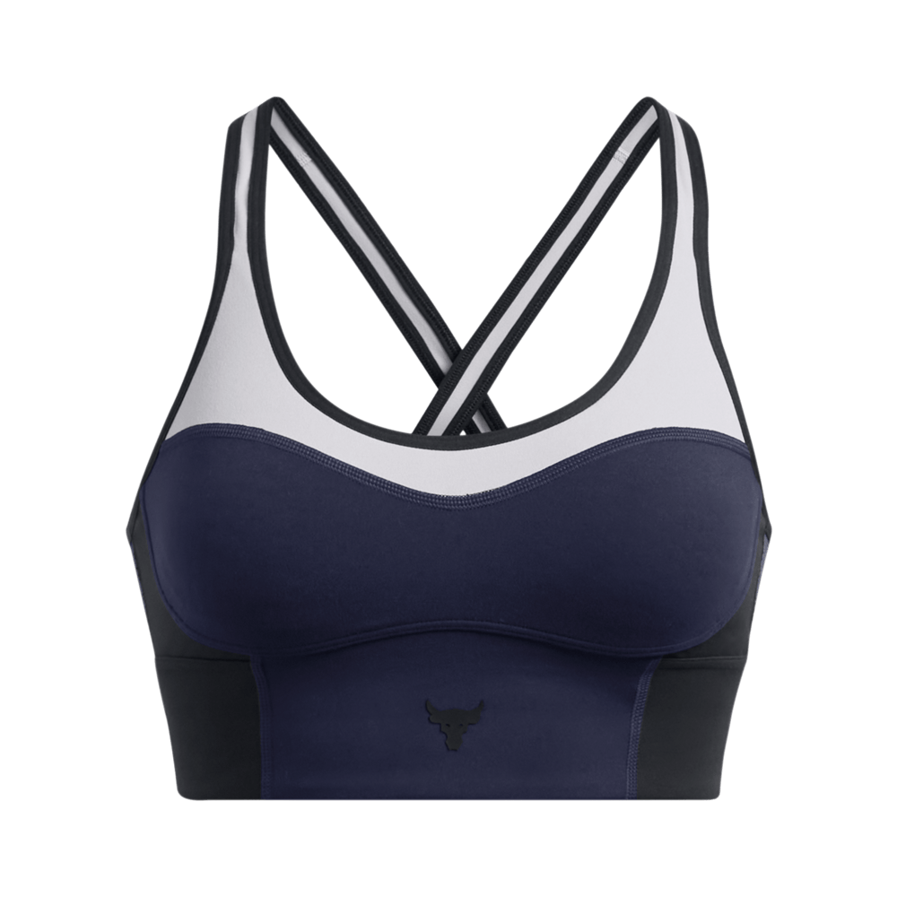 UA  Rck Lets Go Ll Infty Bra Top negro de mujer para entrenamiento