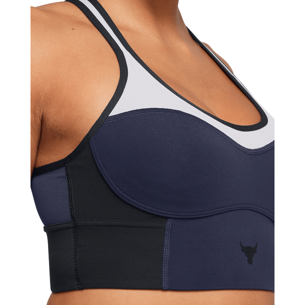 UA  Rck Lets Go Ll Infty Bra Top negro de mujer para entrenamiento