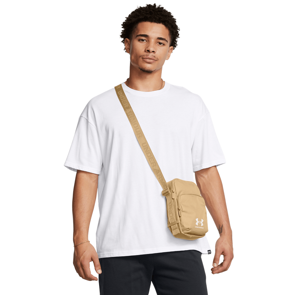 UA Loudon Lite Crossbody Bolso beige de hombre para entrenamiento