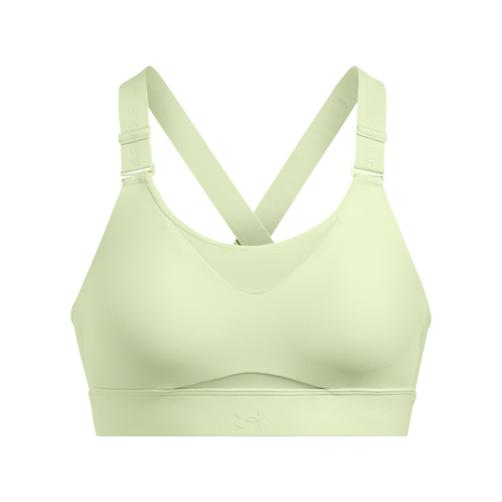 UA Infinity High 2.0 Bra Top verde de mujer para entrenamiento