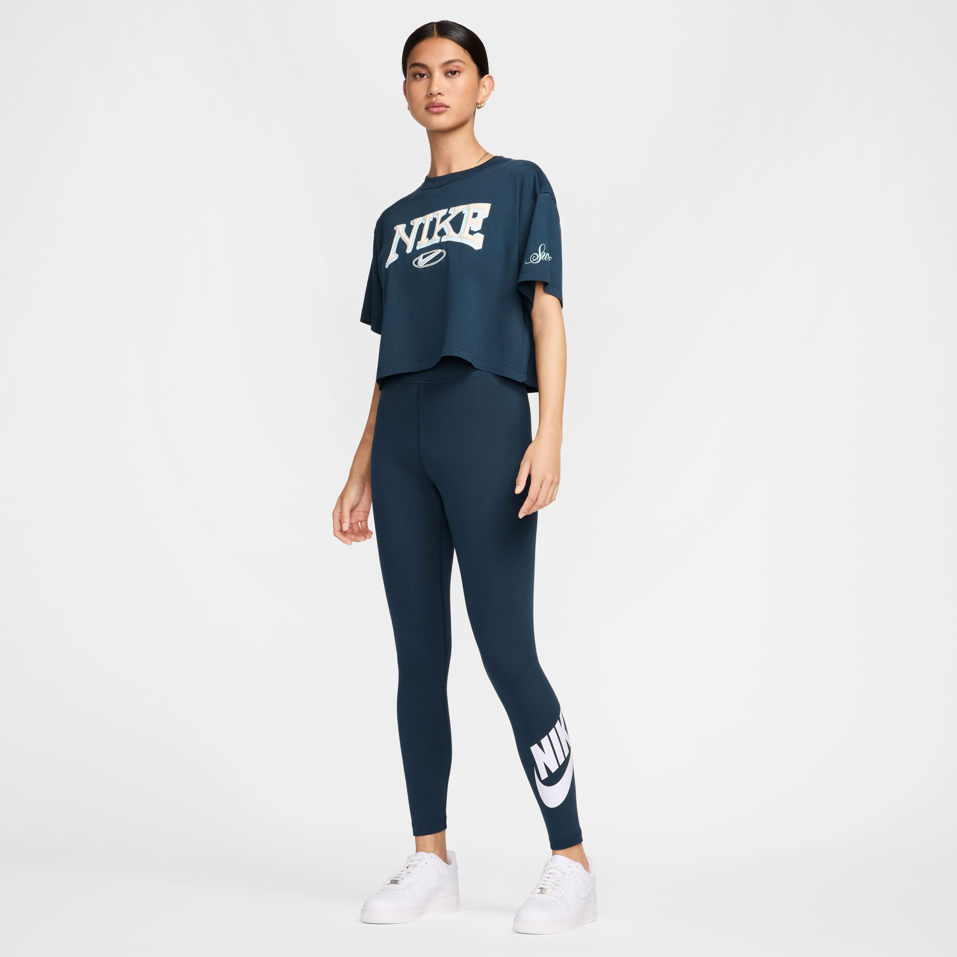 Nike W Nsw Nk Clsc Gx Hr Tight Ftra Licra azul de mujer lifestyle
