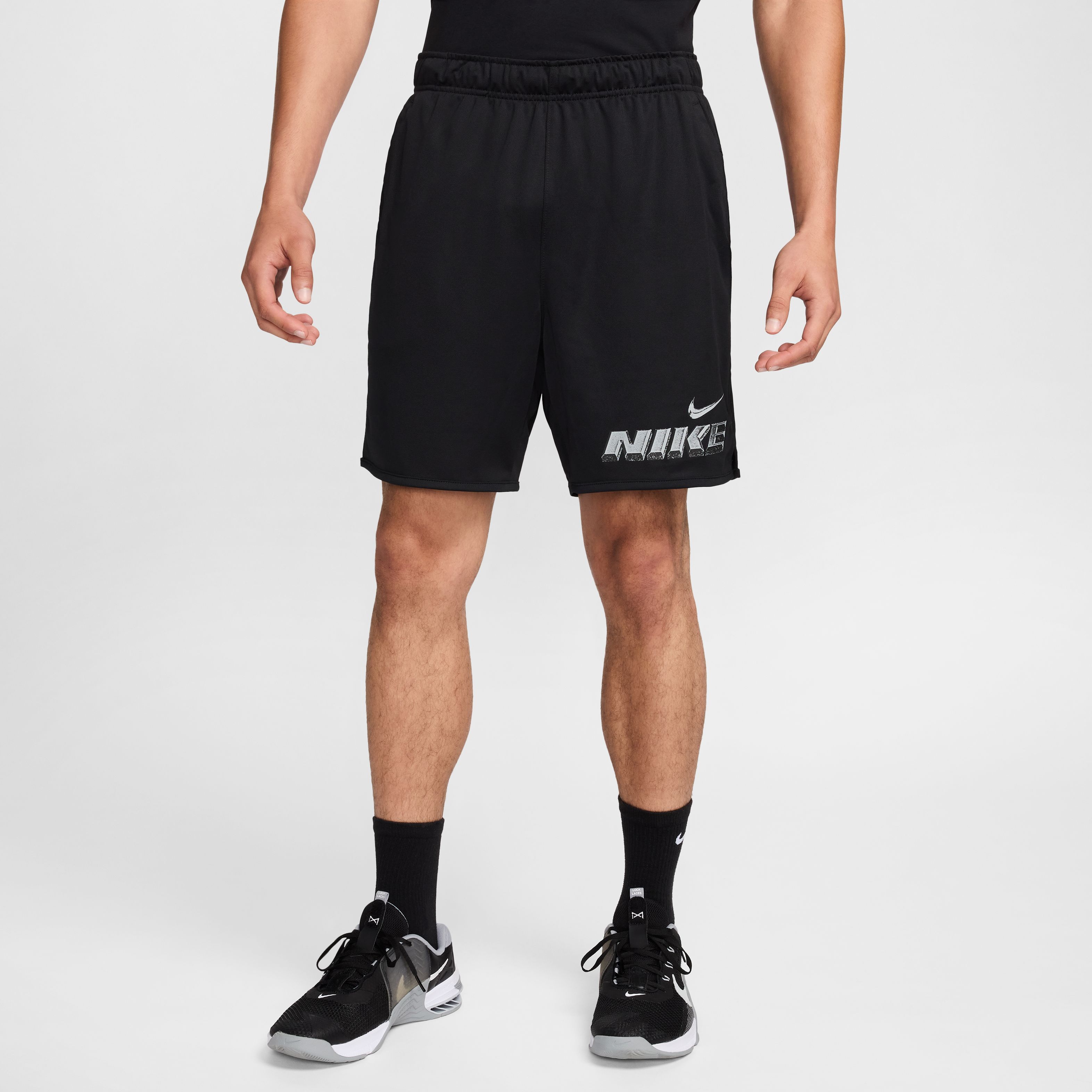 Nike M Nk Df Totality Gfx Short 7Ul Pantaloneta negro de hombre para entrenamiento