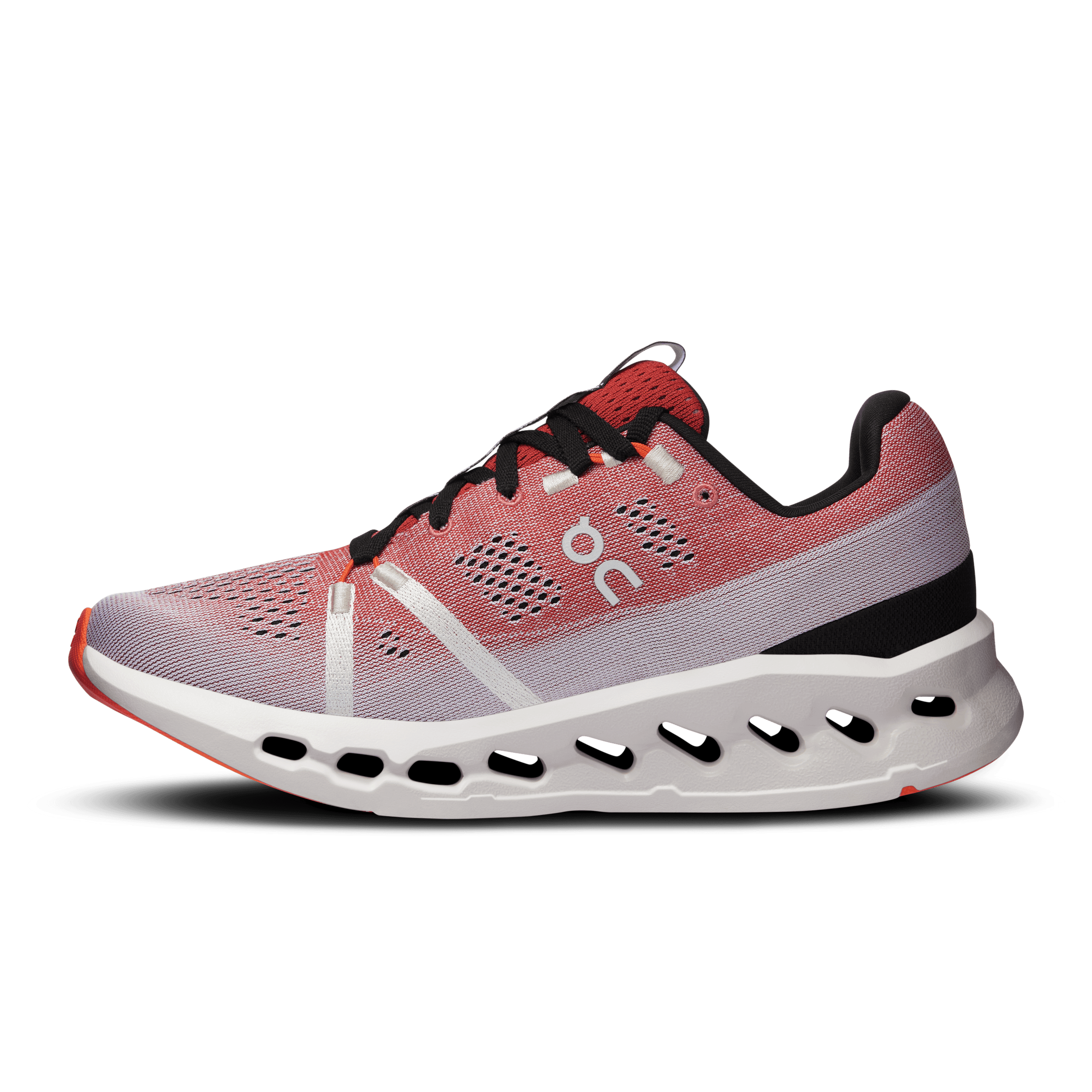 On Cloudsurfer 1 Tenis rojo de mujer para correr
