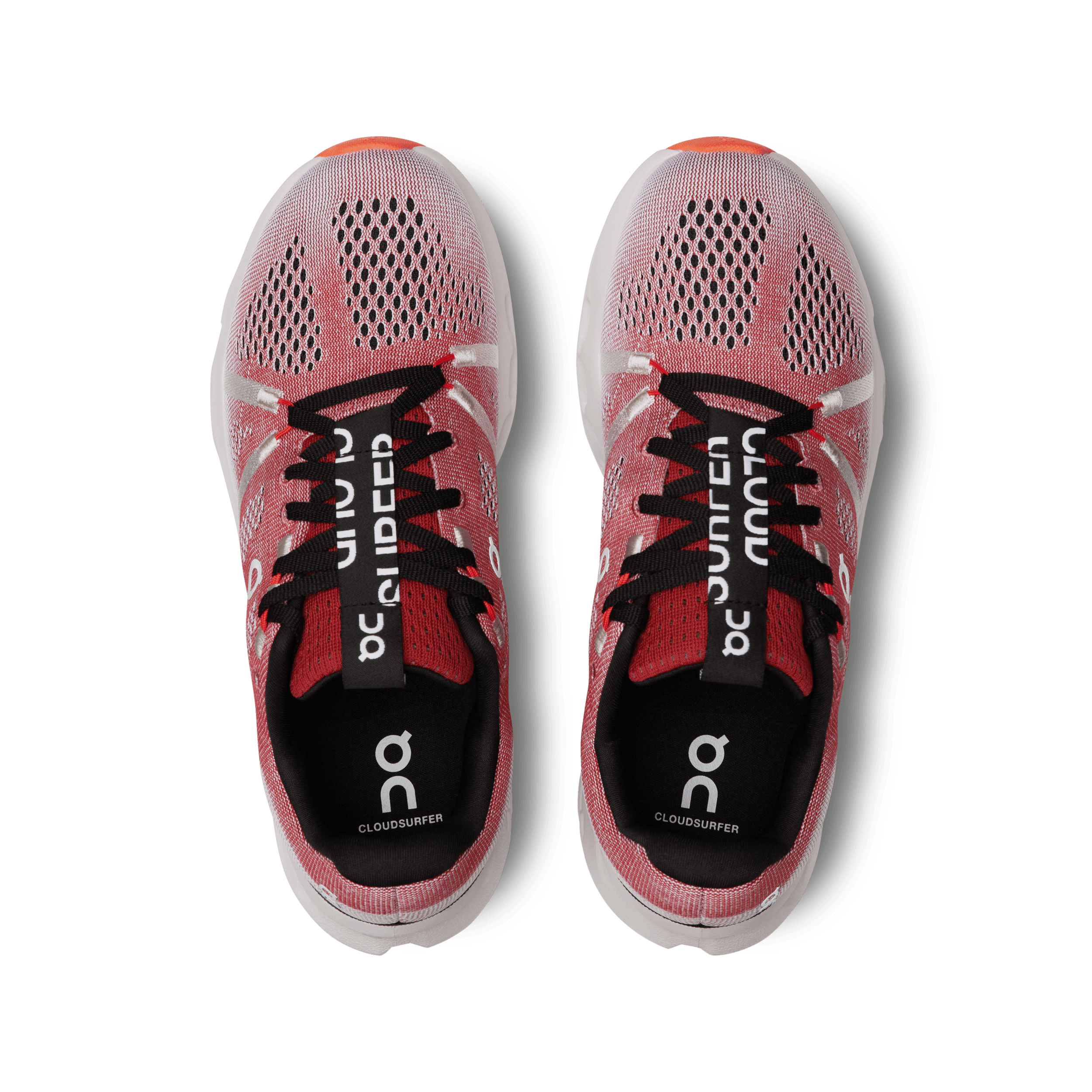 On Cloudsurfer 1 Tenis rojo de mujer para correr