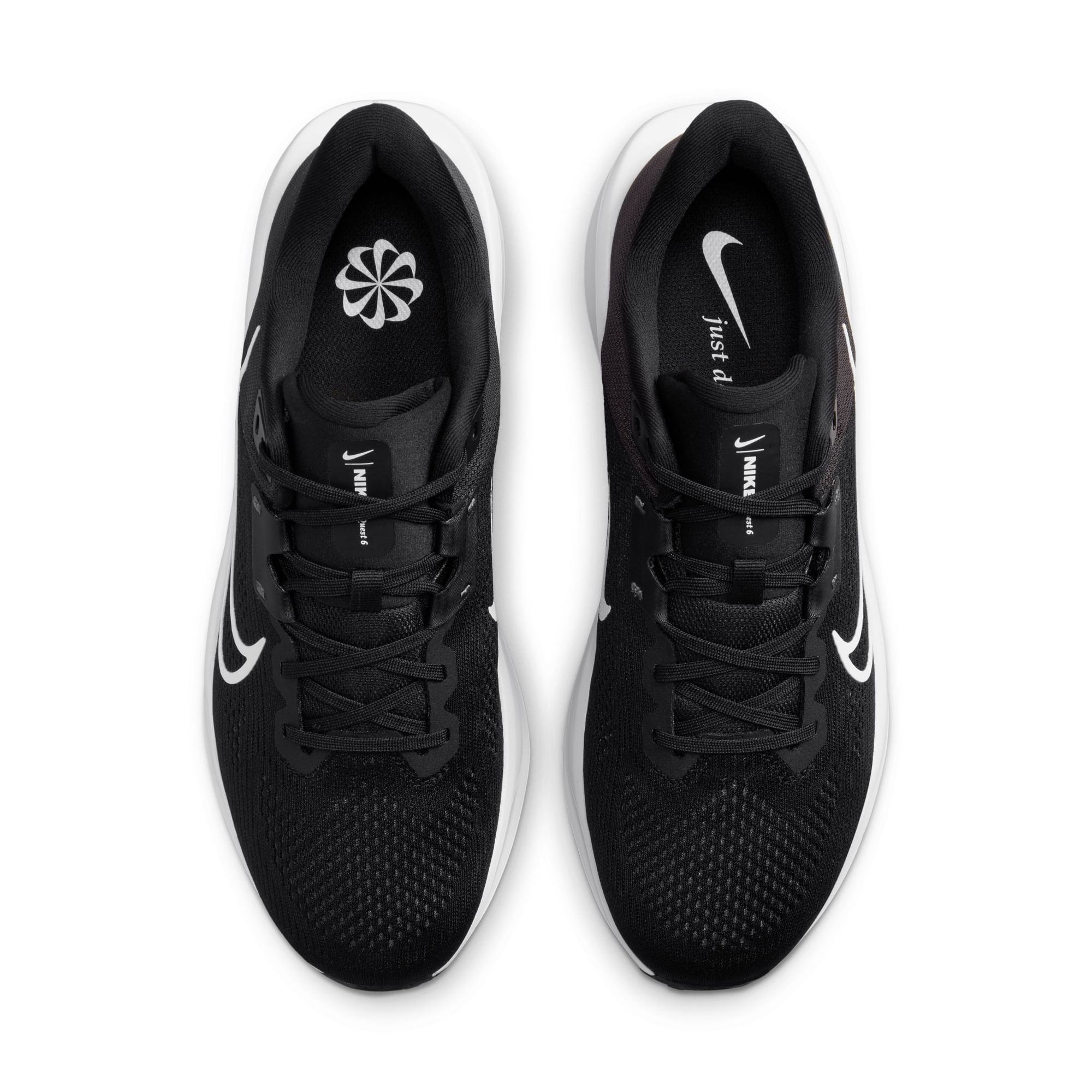 Nike Quest 6 Tenis negro de hombre para correr