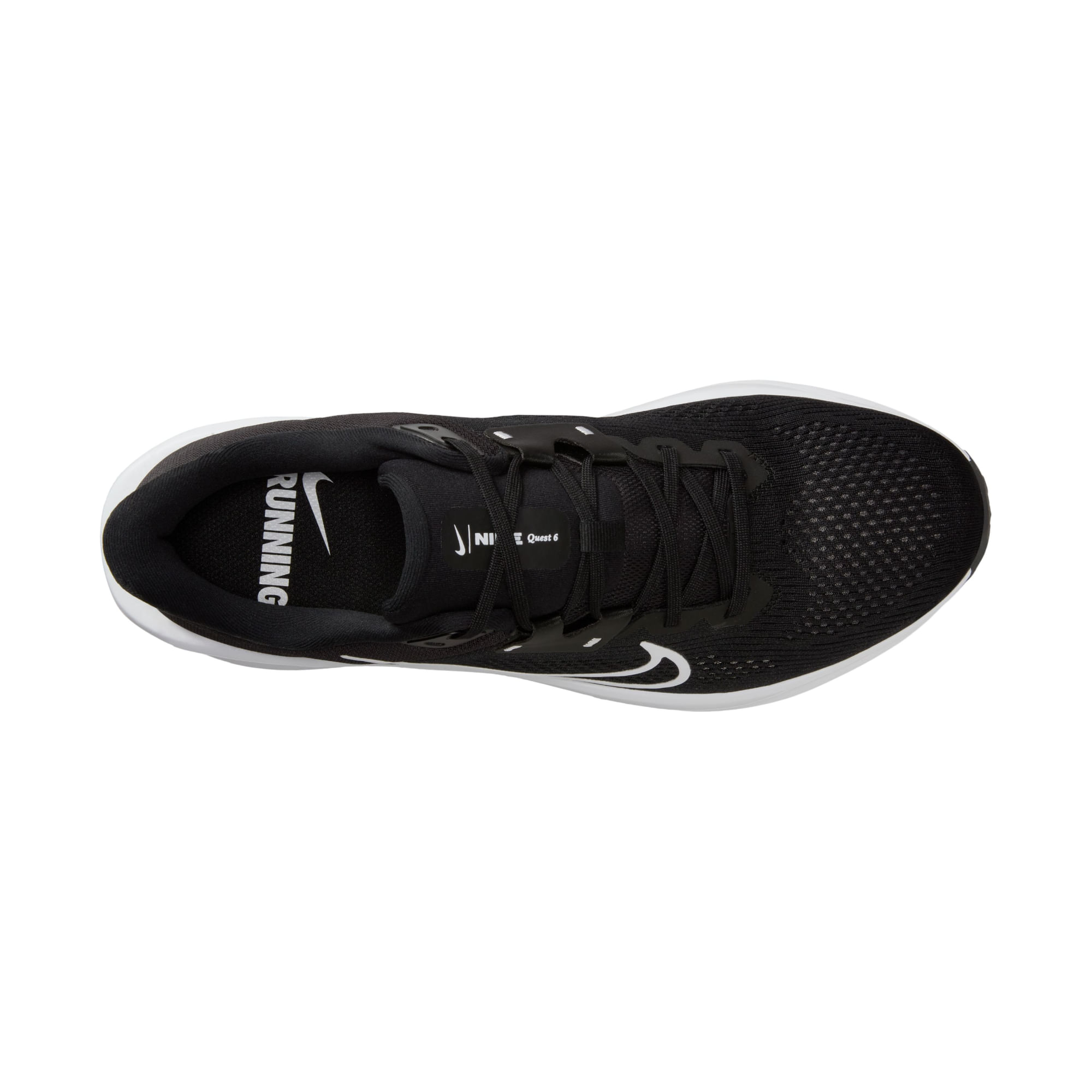 Nike Quest 6 Tenis negro de hombre para correr