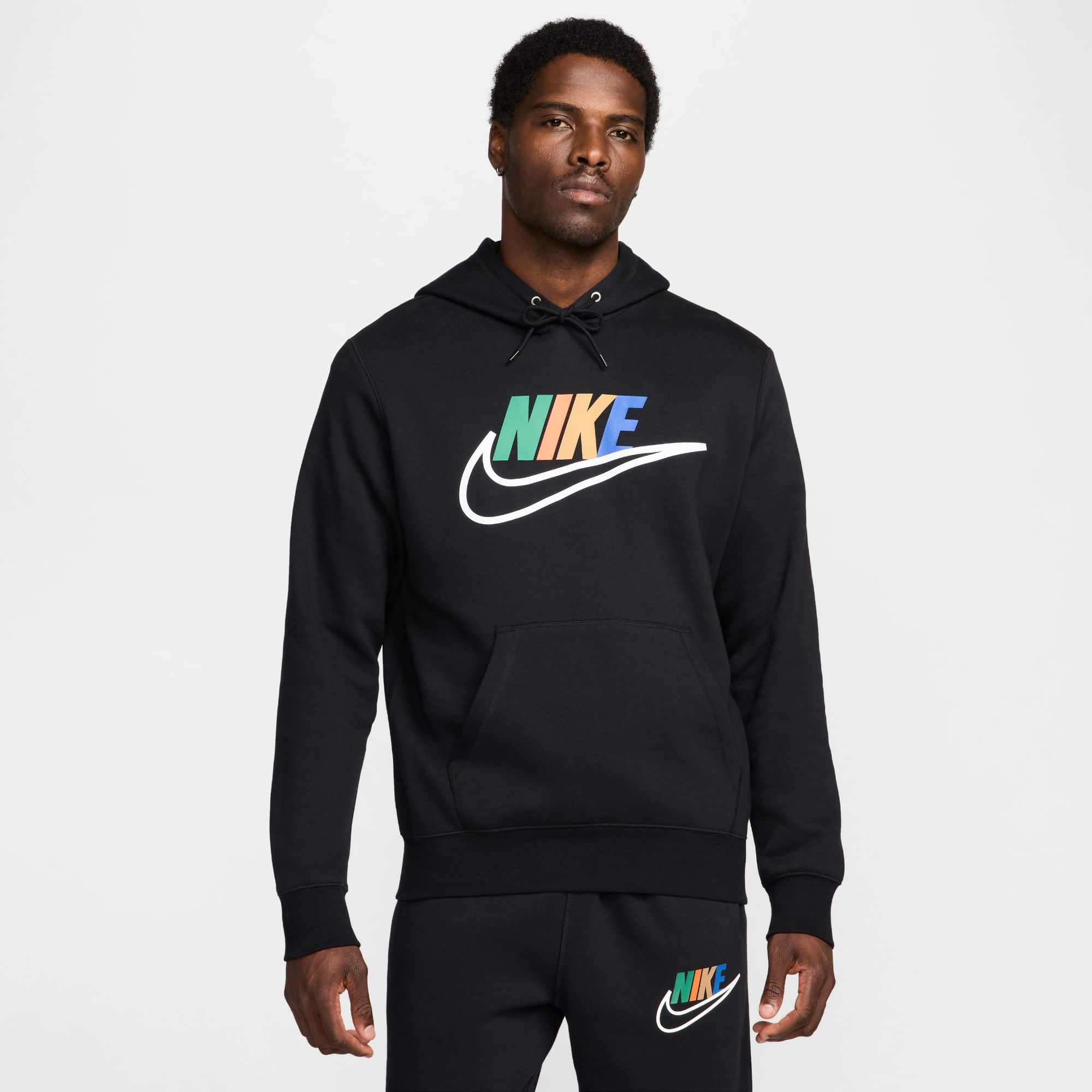 Nike M Nk Club Bb Hdy Futura Block Hoodie negro de hombre lifestyle