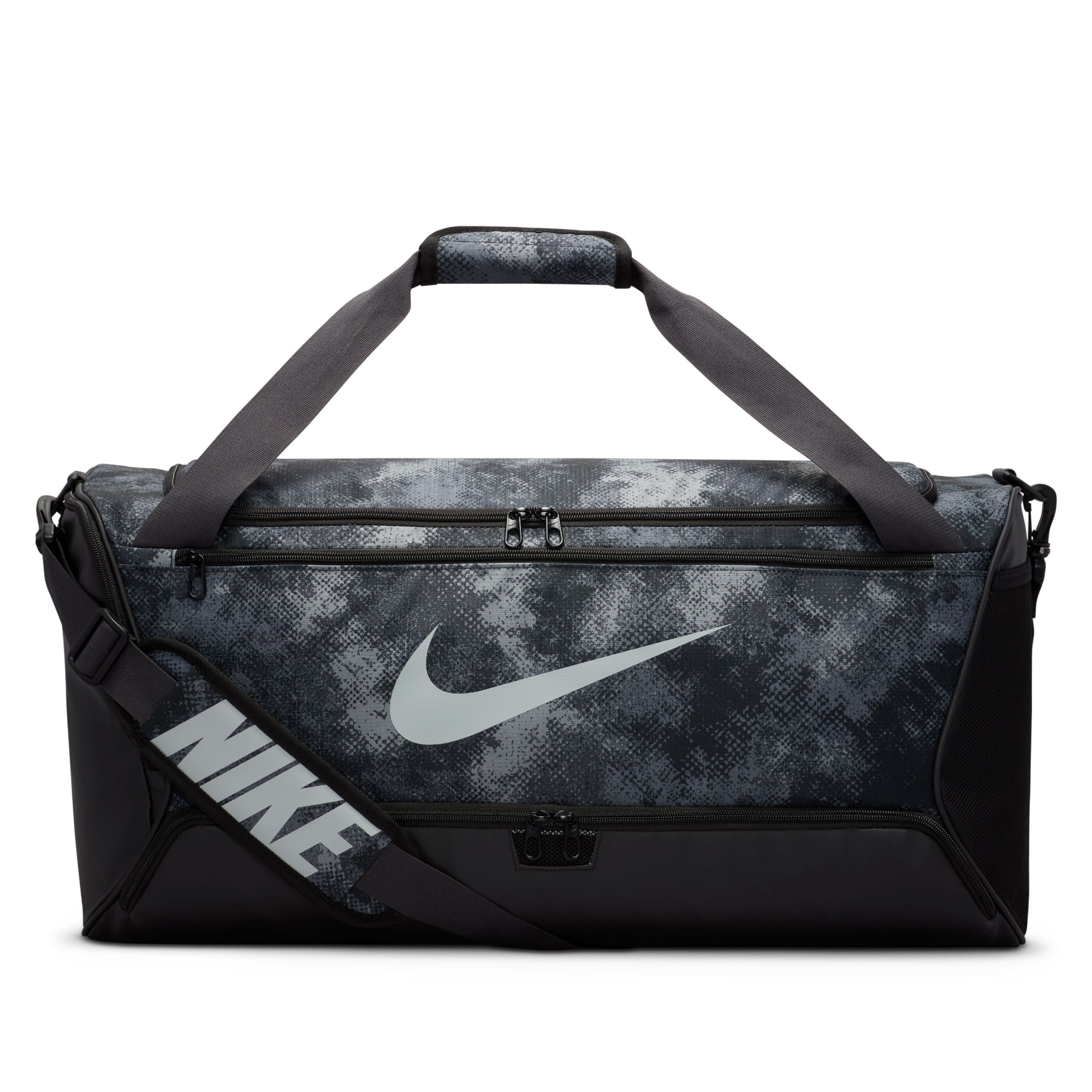 Nike Nk Brsla M Duff - 9.5 Camo Aop Maletín gris de hombre para entrenamiento