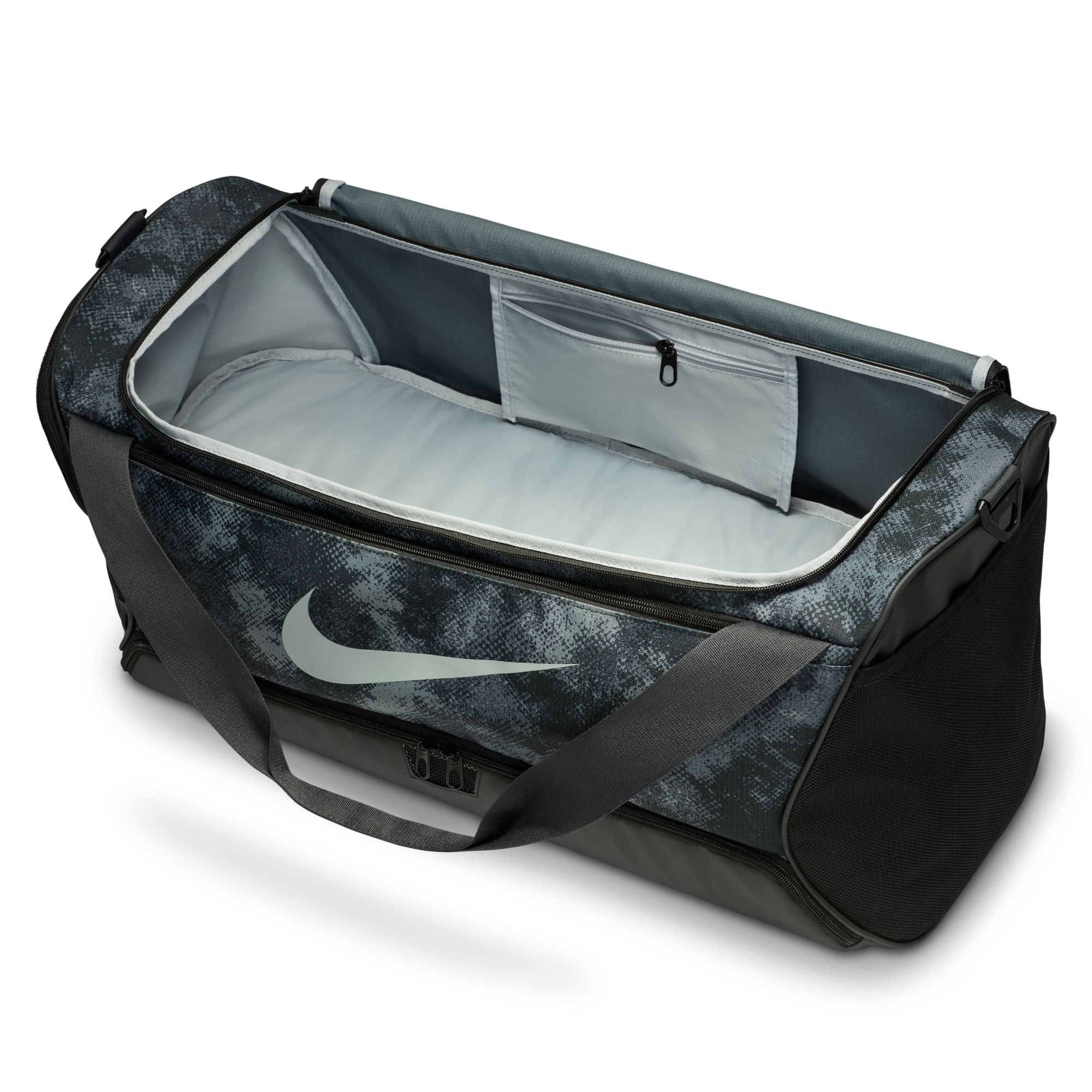 Nike Nk Brsla M Duff - 9.5 Camo Aop Maletín gris de hombre para entrenamiento