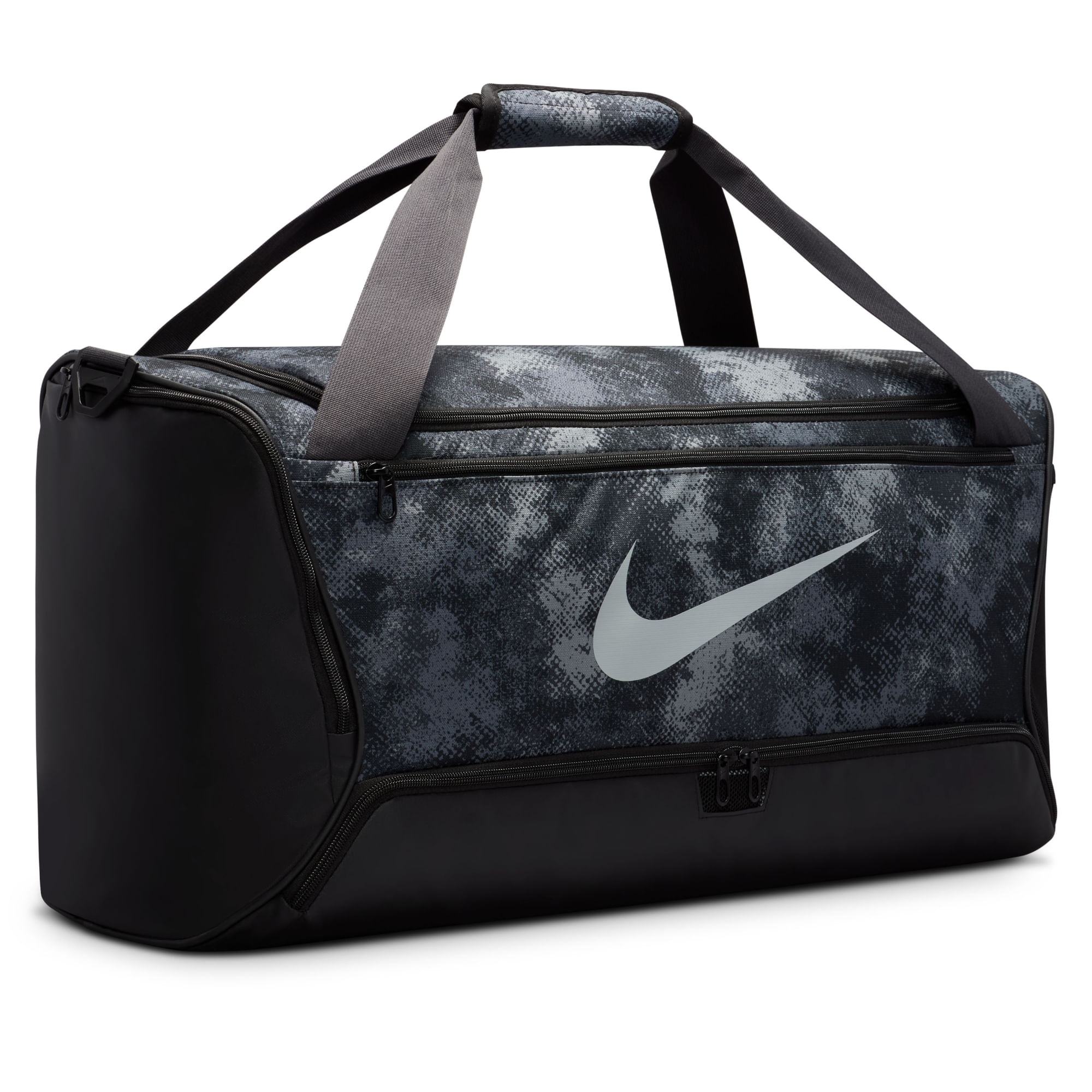 Nike Nk Brsla M Duff - 9.5 Camo Aop Maletín gris de hombre para entrenamiento