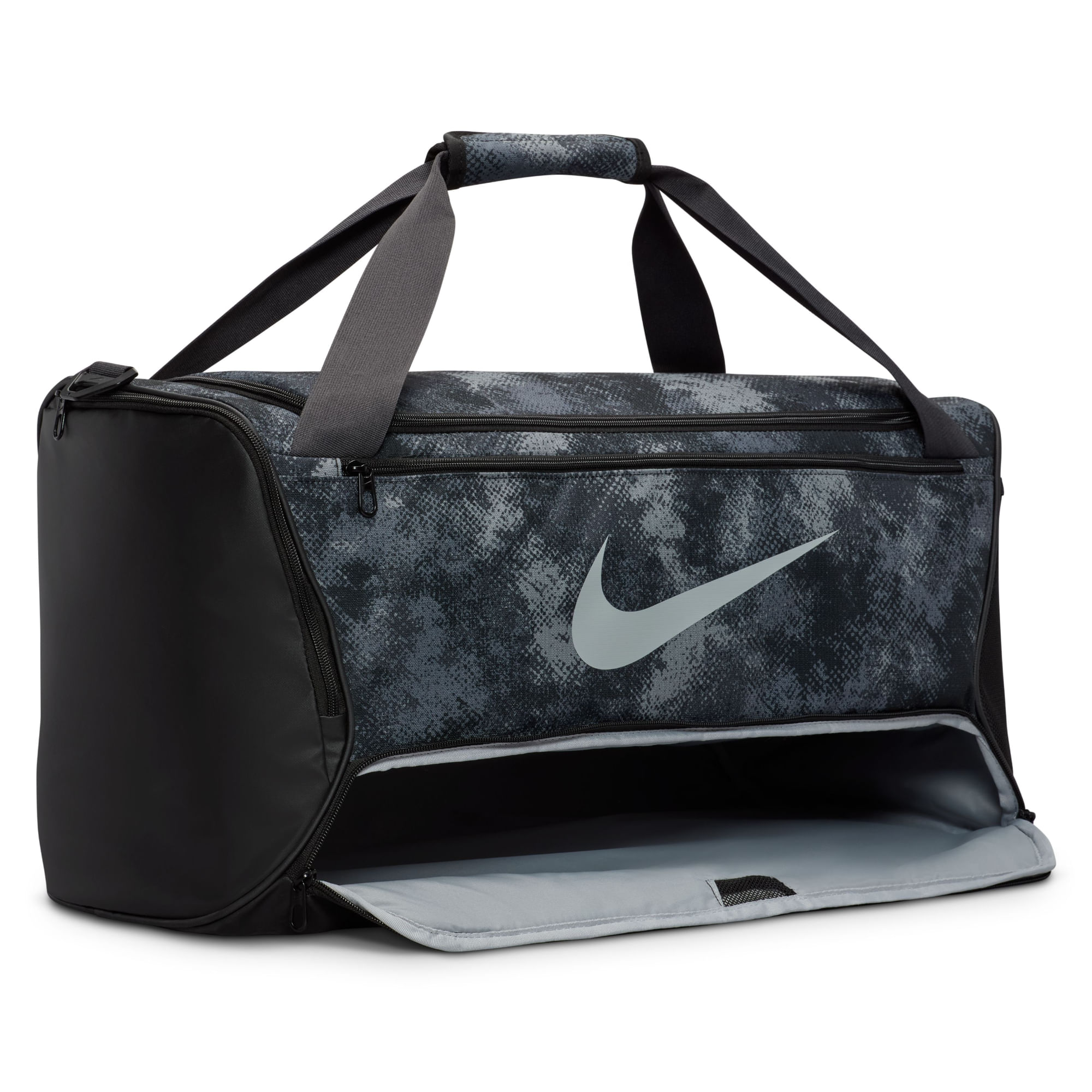 Nike Nk Brsla M Duff - 9.5 Camo Aop Maletín gris de hombre para entrenamiento