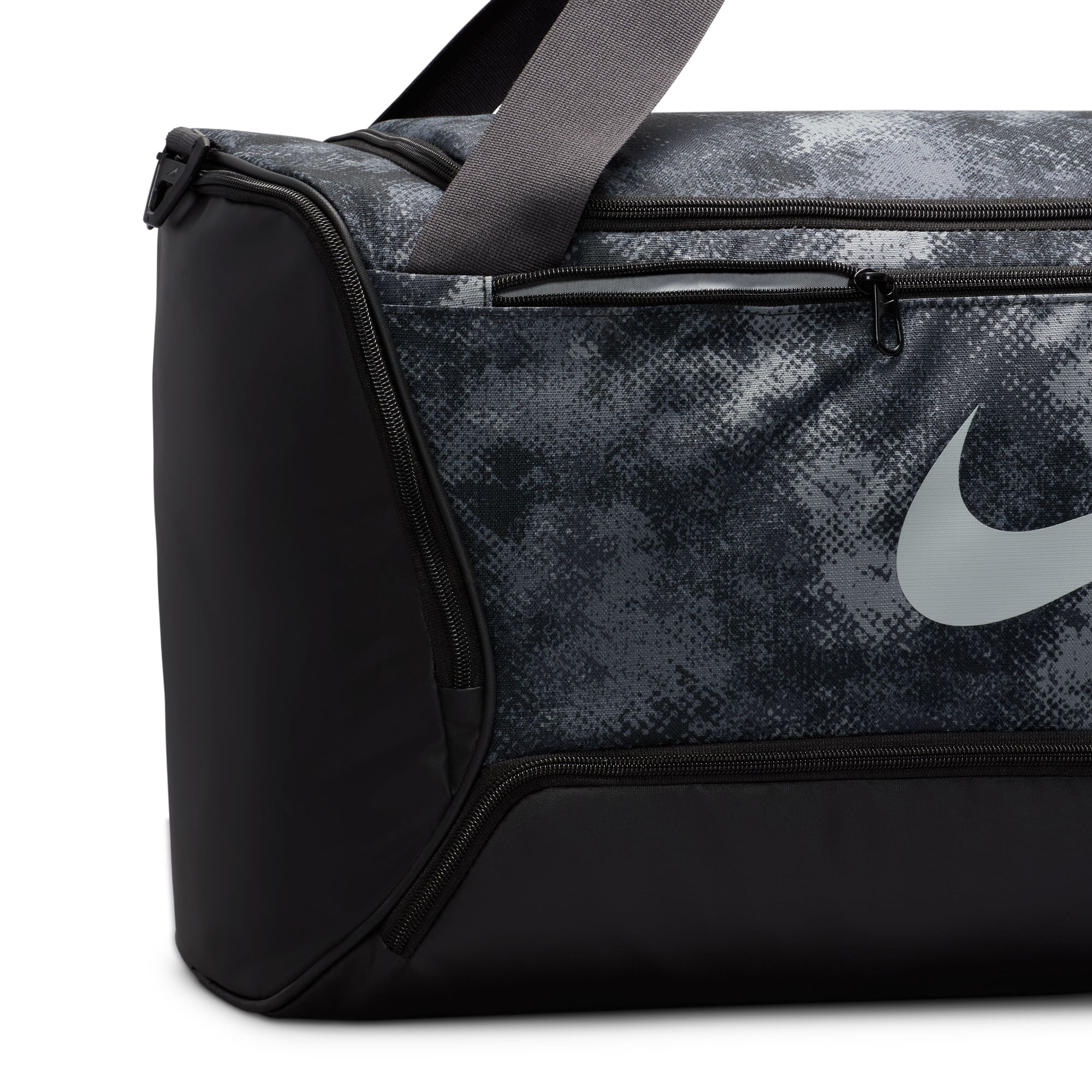 Nike Nk Brsla M Duff - 9.5 Camo Aop Maletín gris de hombre para entrenamiento