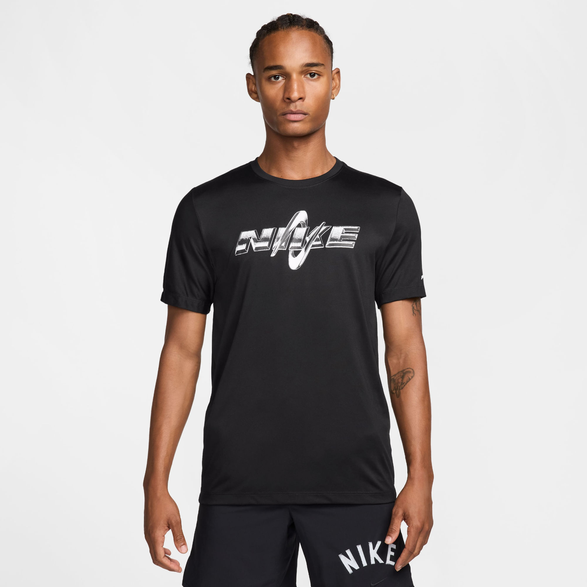 Nike M Nk Df Tee Rlgd Gfx Camiseta Manga Corta negro de hombre para entrenamiento