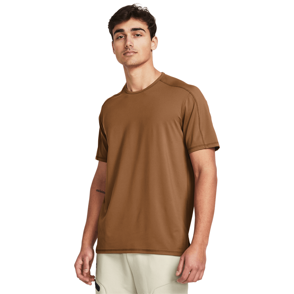 UA Meridian Ss Camiseta Manga Corta cafe de hombre para entrenamiento