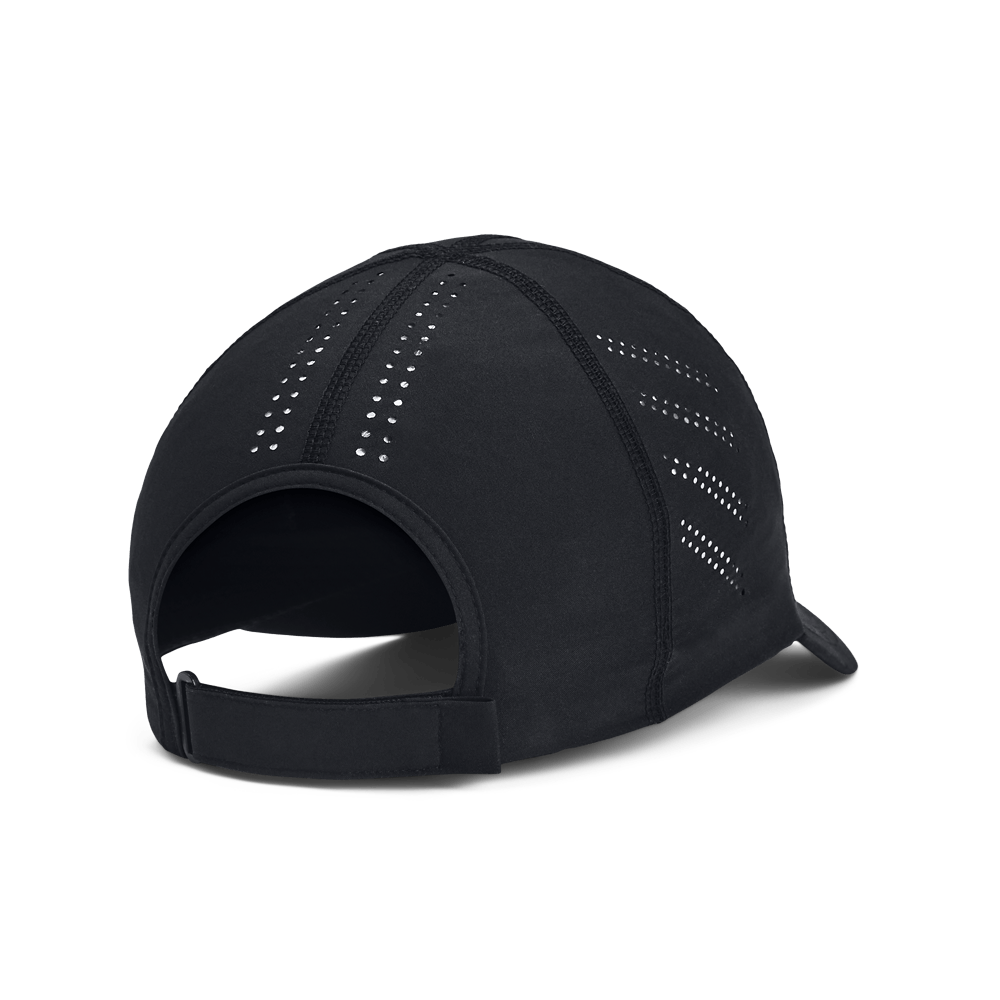 UA So-Chill Launch Adj Gorra negro de mujer para correr