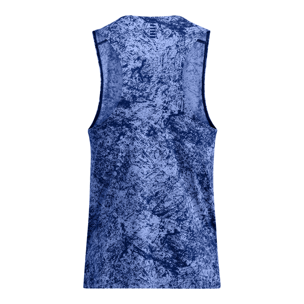 UA Launch Elite Prt Singlet Camiseta Manga Sisa azul de hombre para correr