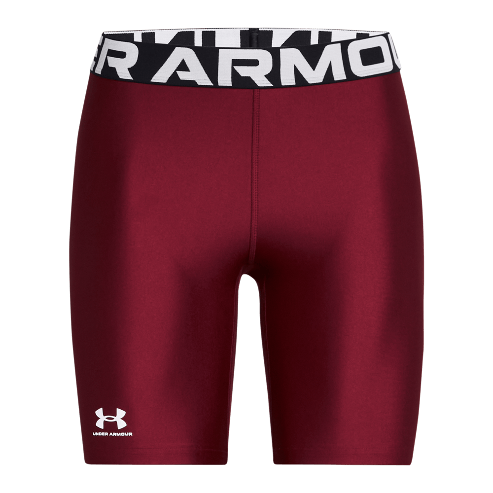 UA Hg Authentics 8In Short Licra rojo de mujer para entrenamiento