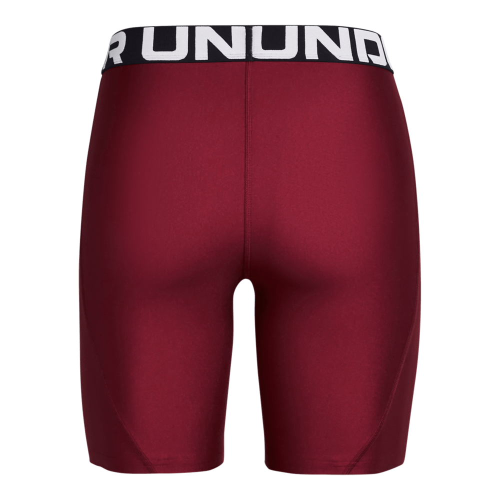 UA Hg Authentics 8In Short Licra rojo de mujer para entrenamiento