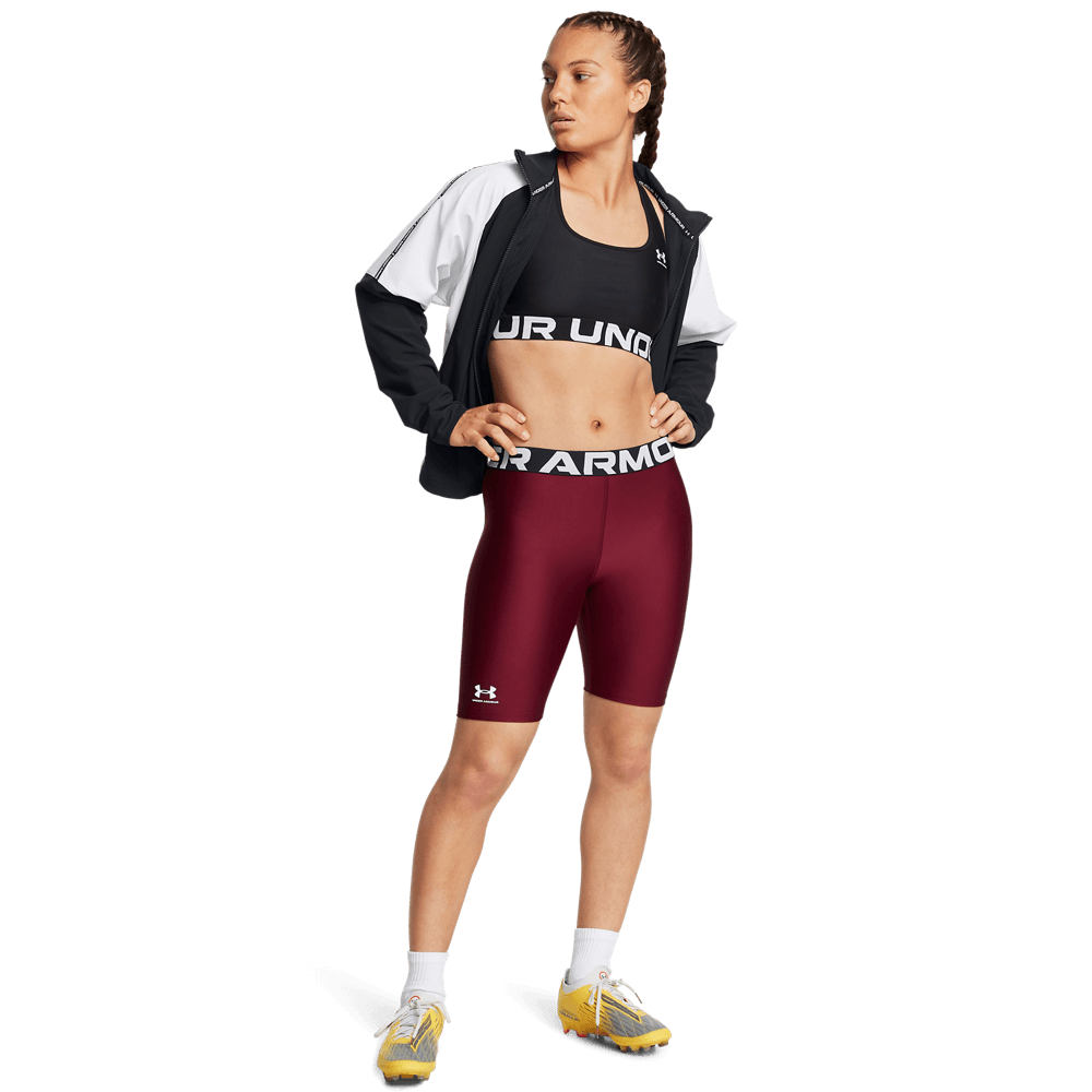 UA Hg Authentics 8In Short Licra rojo de mujer para entrenamiento