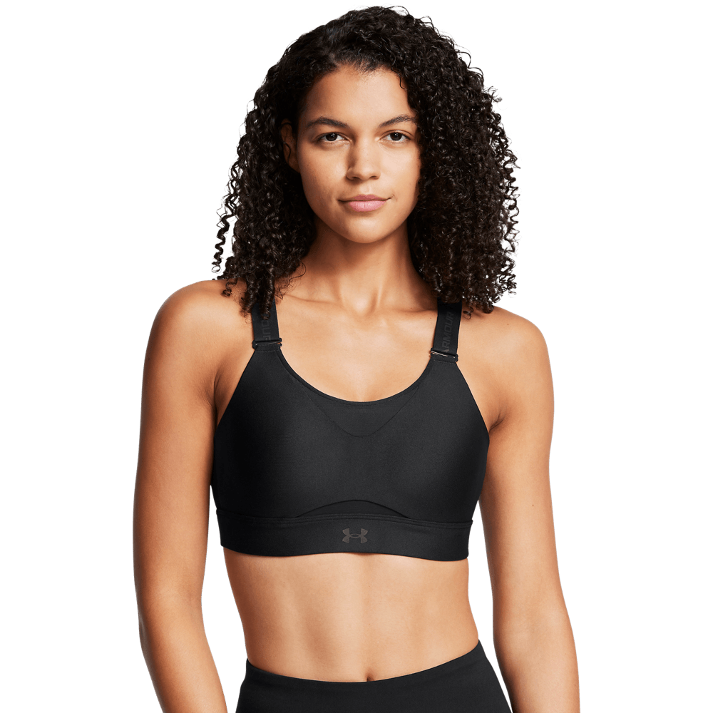 UA Infinity High 2.0 Bra Top negro de mujer para entrenamiento