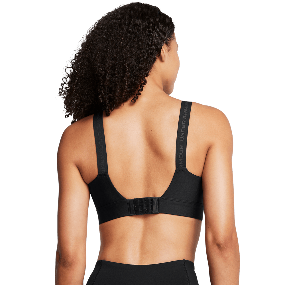 UA Infinity High 2.0 Bra Top negro de mujer para entrenamiento