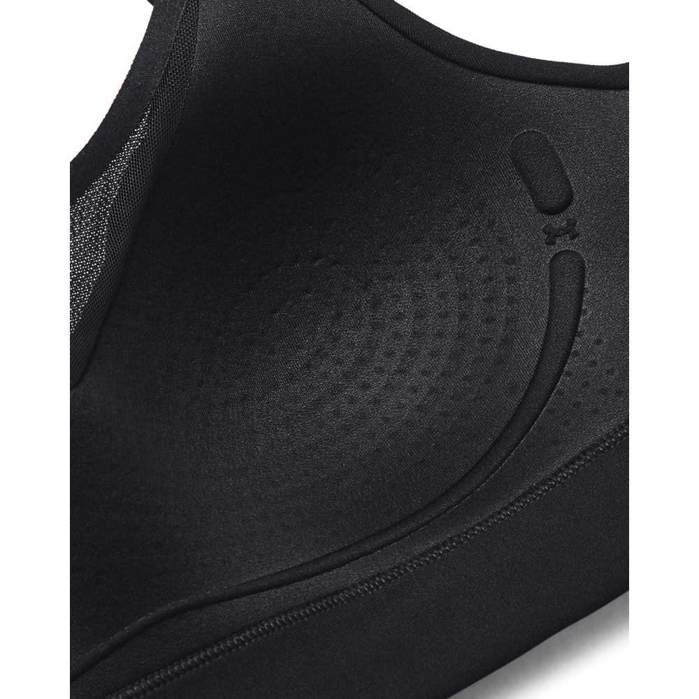 UA Infinity High 2.0 Bra Top negro de mujer para entrenamiento