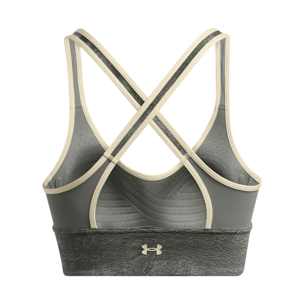 UA  Rck Lg Ll Infty Pt Bra Top verde de mujer para entrenamiento