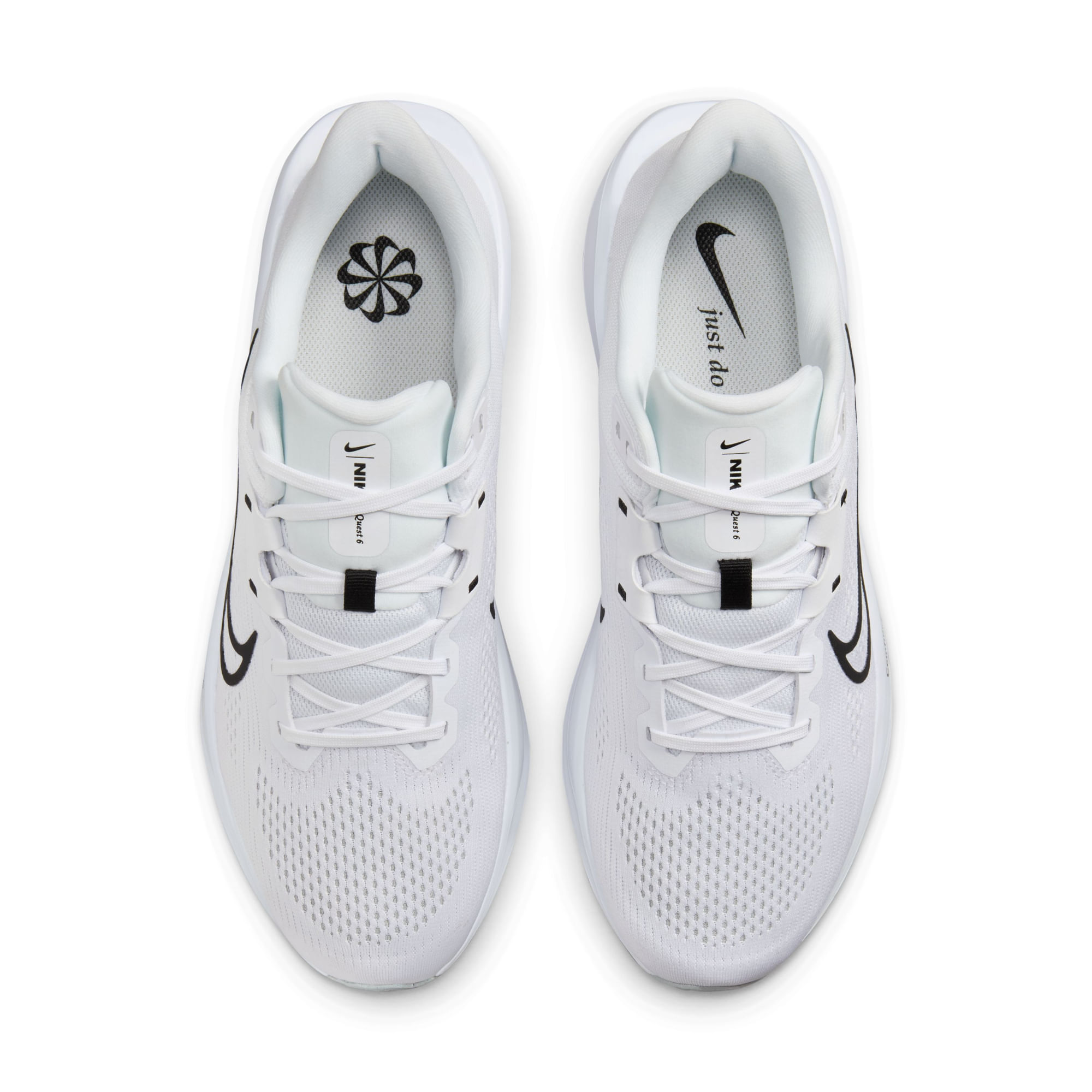 Nike Quest 6 Tenis blanco de hombre para correr