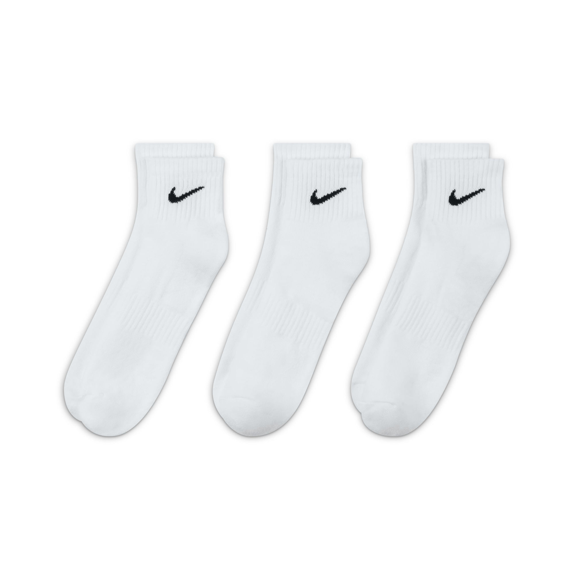 Nike U Nk Everyday Cush Ankle 3Pr Medias blanco de hombre para entrenamiento