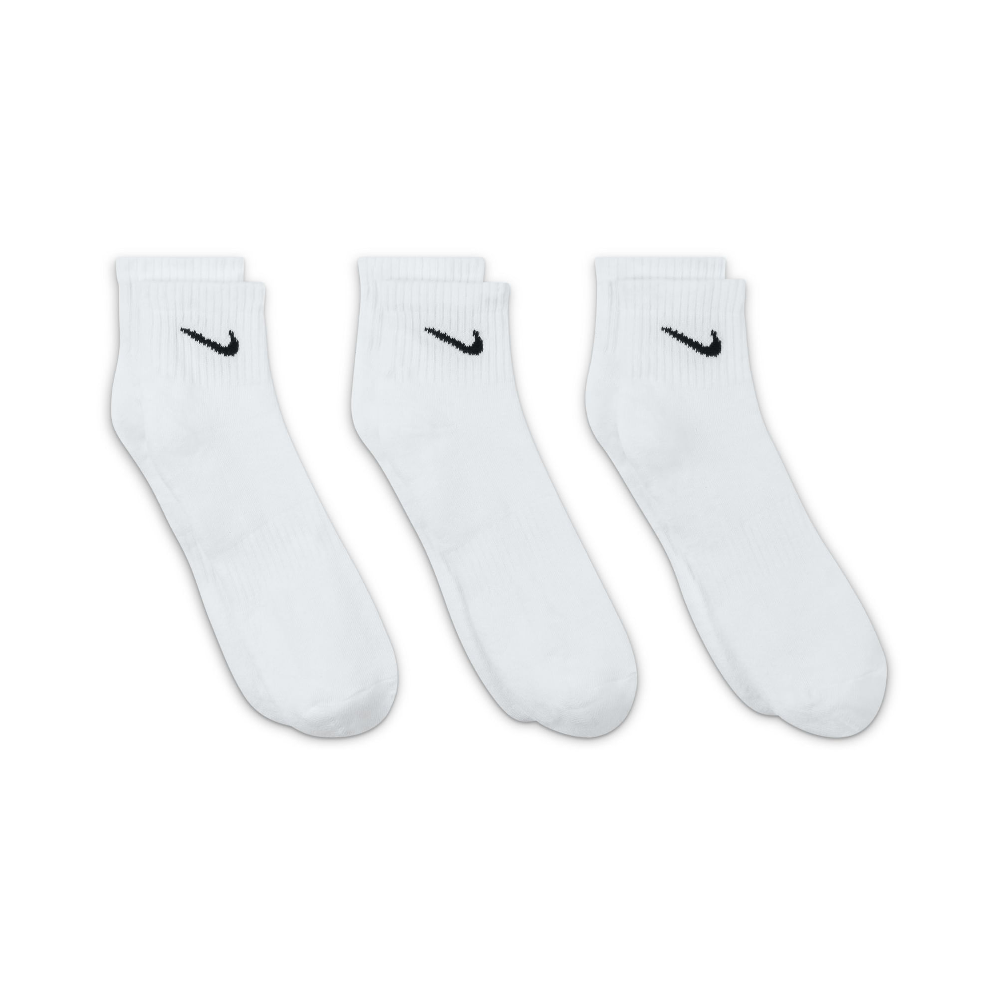 Nike U Nk Everyday Cush Ankle 3Pr Medias blanco de hombre para entrenamiento