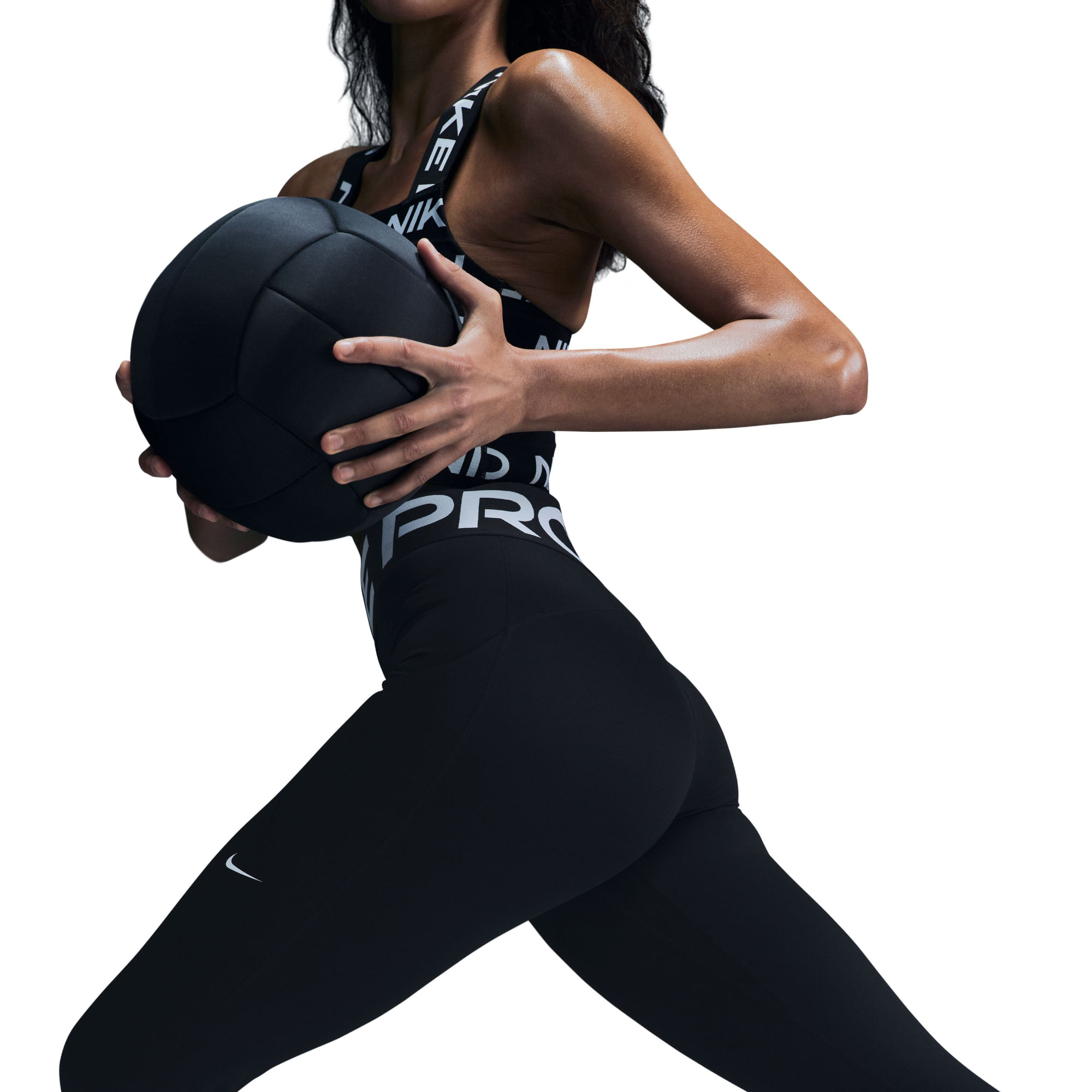 Nike W Np Sculpt Df Hr 7/8 Pkt Tigh Licra blanco de mujer para entrenamiento