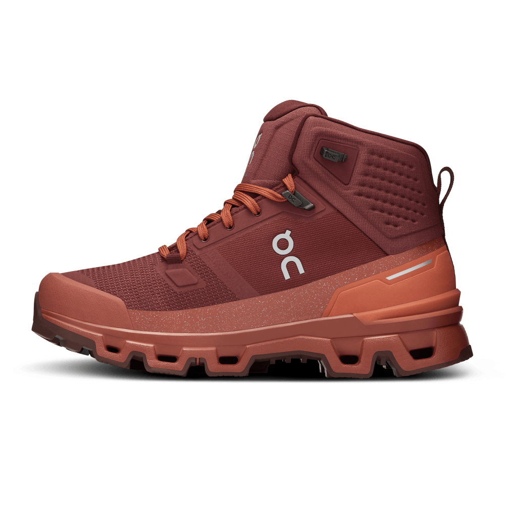 On Cloudrock 2 Waterproof Tenis rojo de mujer para outdoor