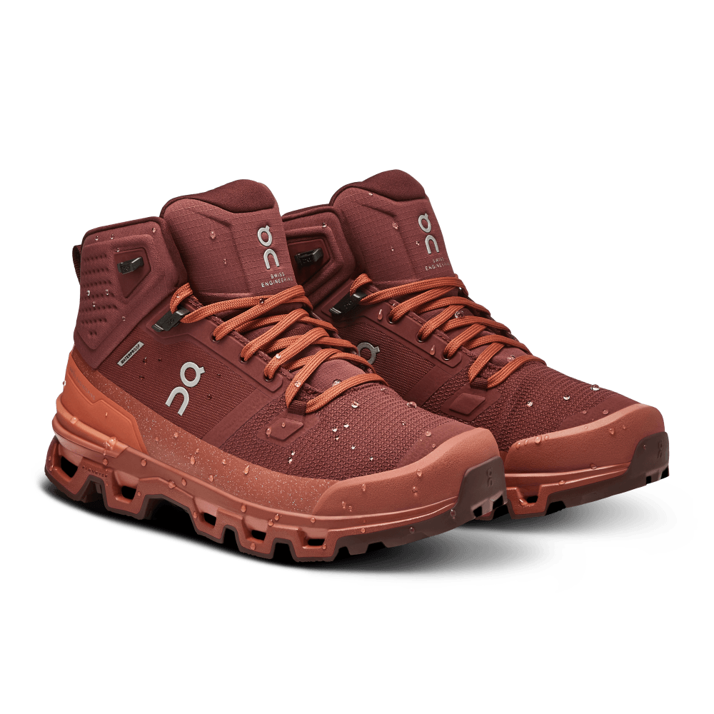 On Cloudrock 2 Waterproof Tenis rojo de mujer para outdoor