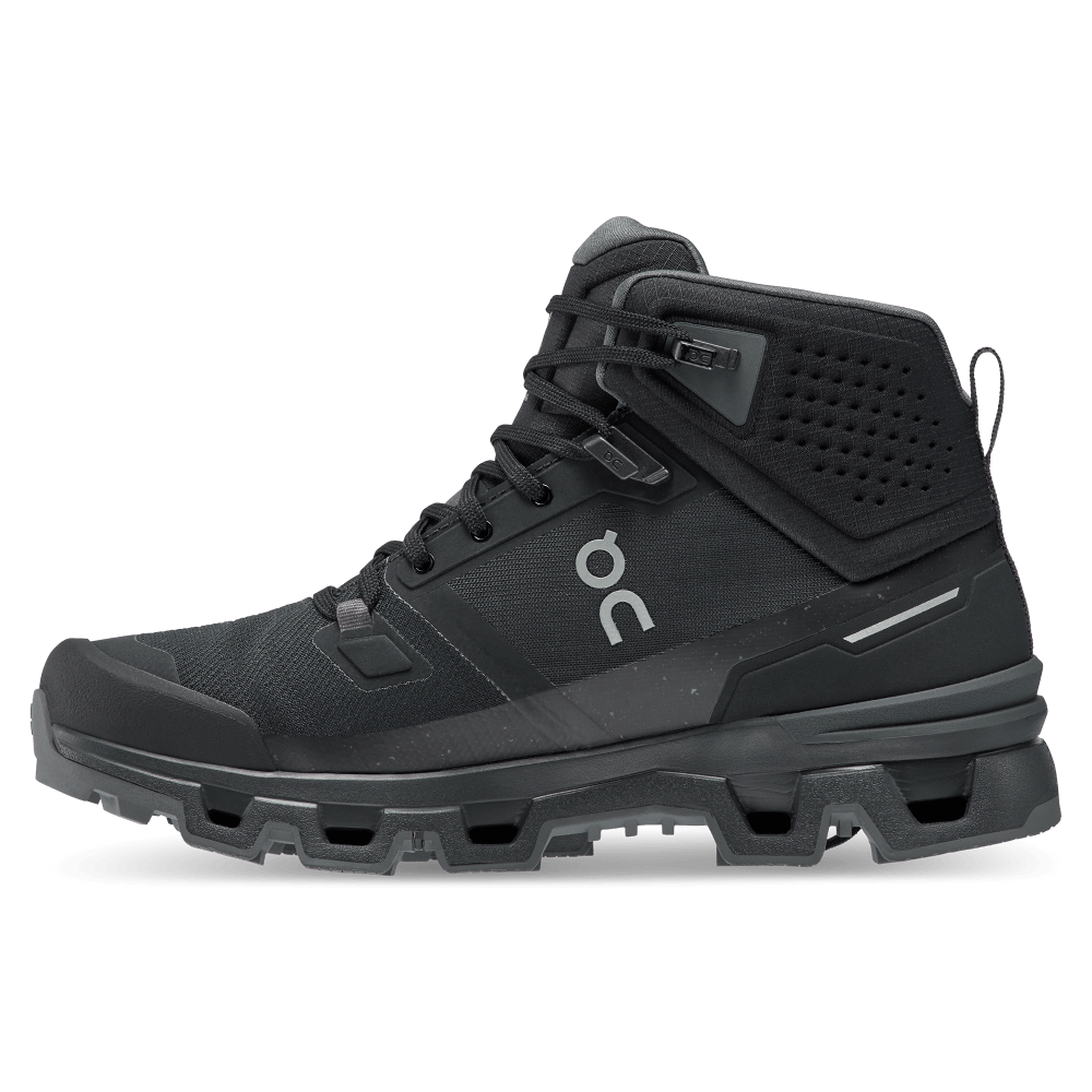 On Cloudrock Waterproof Tenis negro de mujer para outdoor