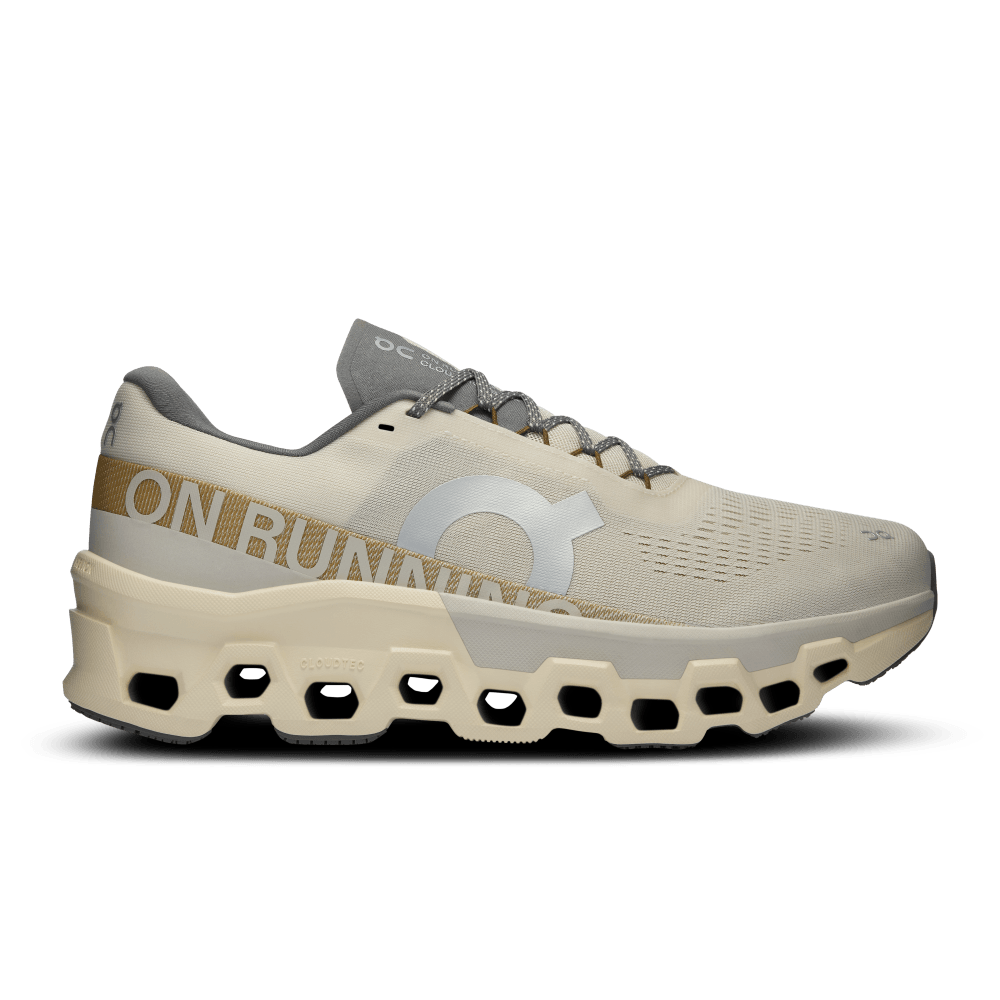 On Cloudmonster 2 Tenis beige de hombre para correr
