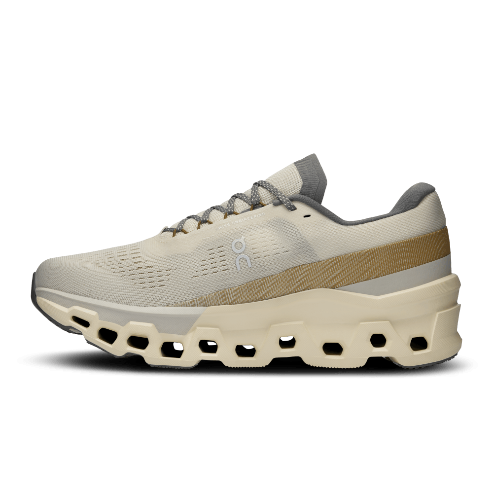 On Cloudmonster 2 Tenis beige de hombre para correr