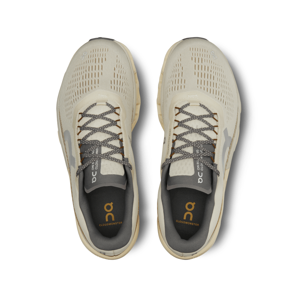 On Cloudmonster 2 Tenis beige de hombre para correr