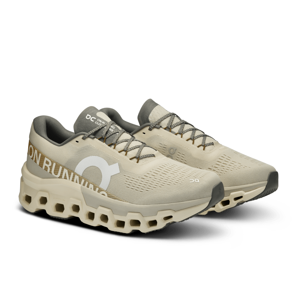 On Cloudmonster 2 Tenis beige de hombre para correr