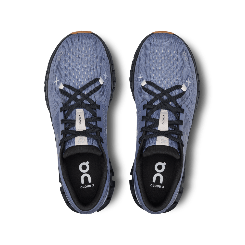 On Cloud X 4 Tenis azul de mujer para entrenamiento