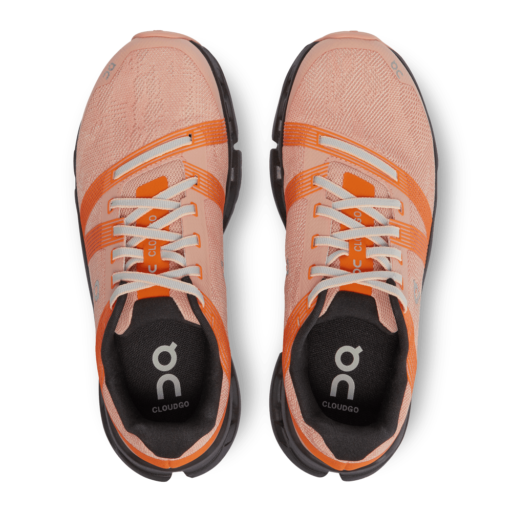On Cloudgo Tenis naranja de mujer para correr