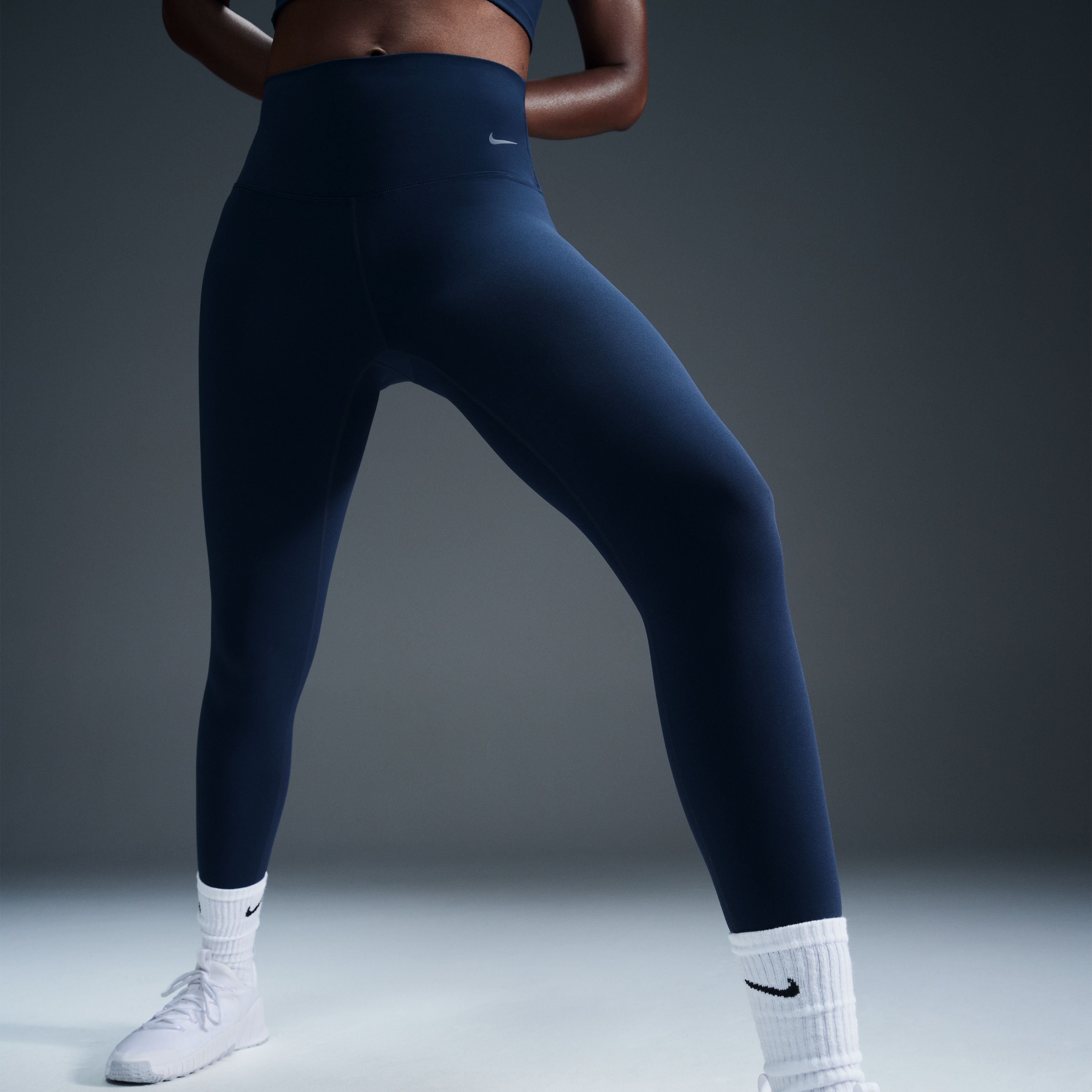 Nike W Nk Df Zenvy Hr 7/8 Tght Licra azul de mujer para entrenamiento