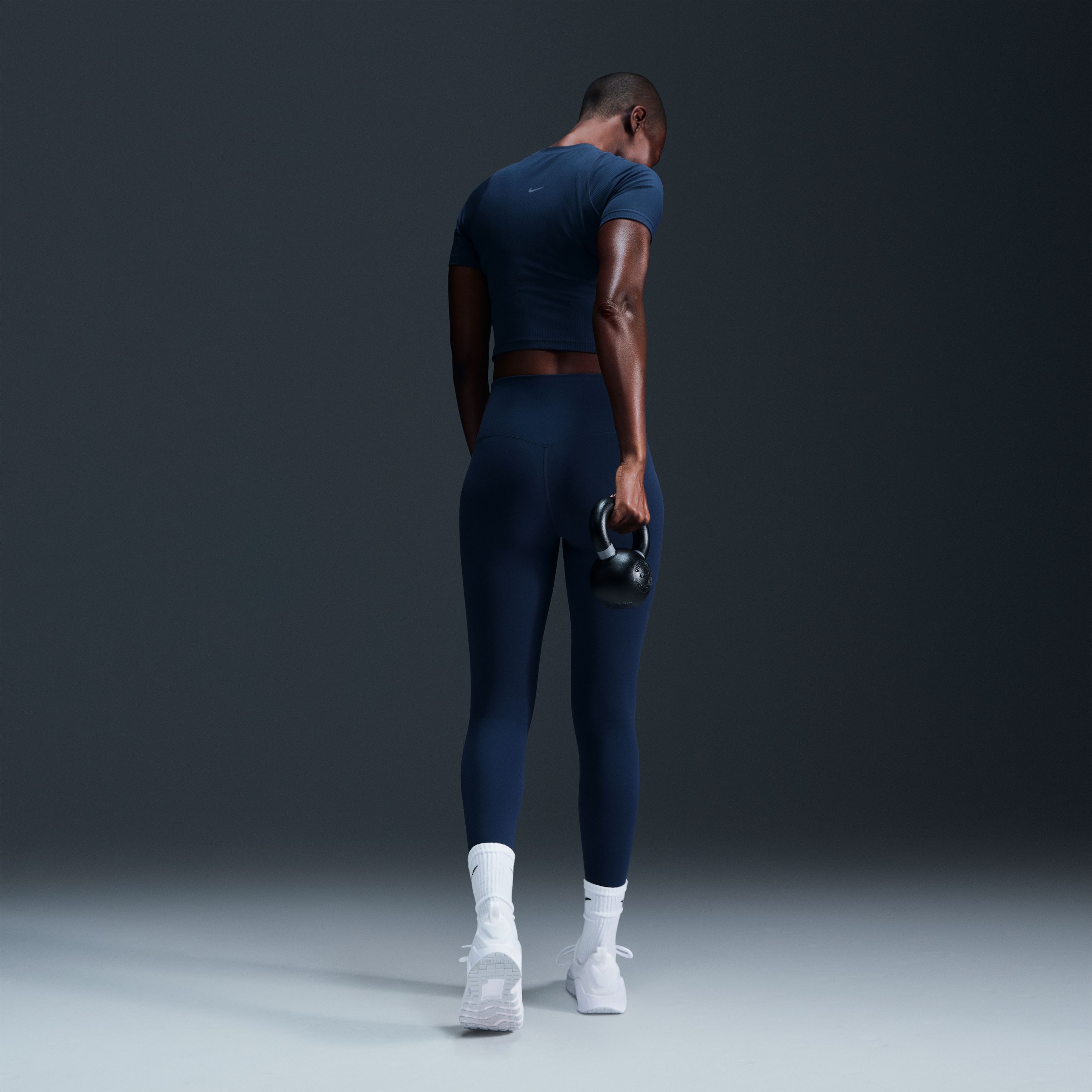 Nike W Nk Df Zenvy Hr 7/8 Tght Licra azul de mujer para entrenamiento