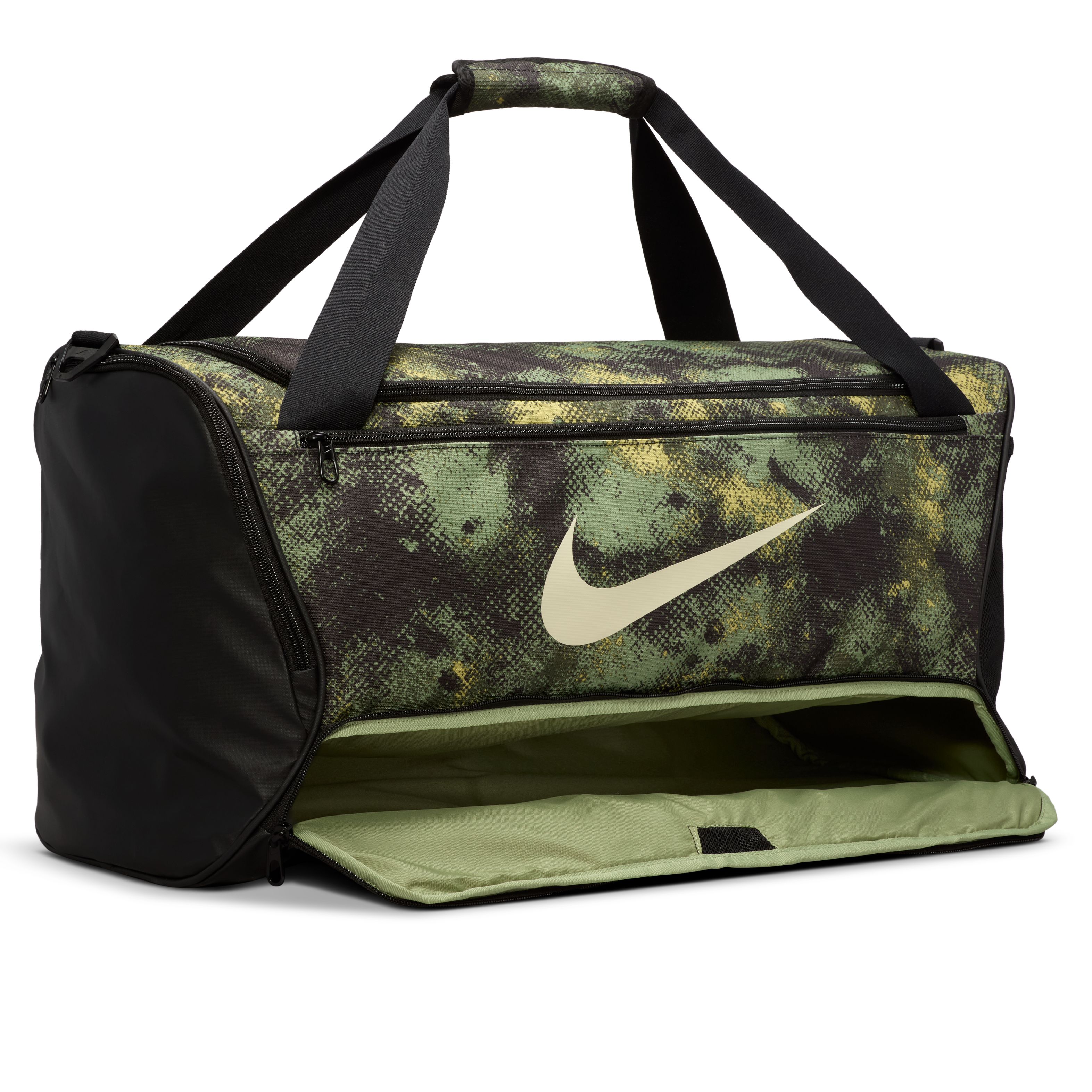 Nike Nk Brsla M Duff - 9.5 Camo Aop Maletín verde de hombre para entrenamiento
