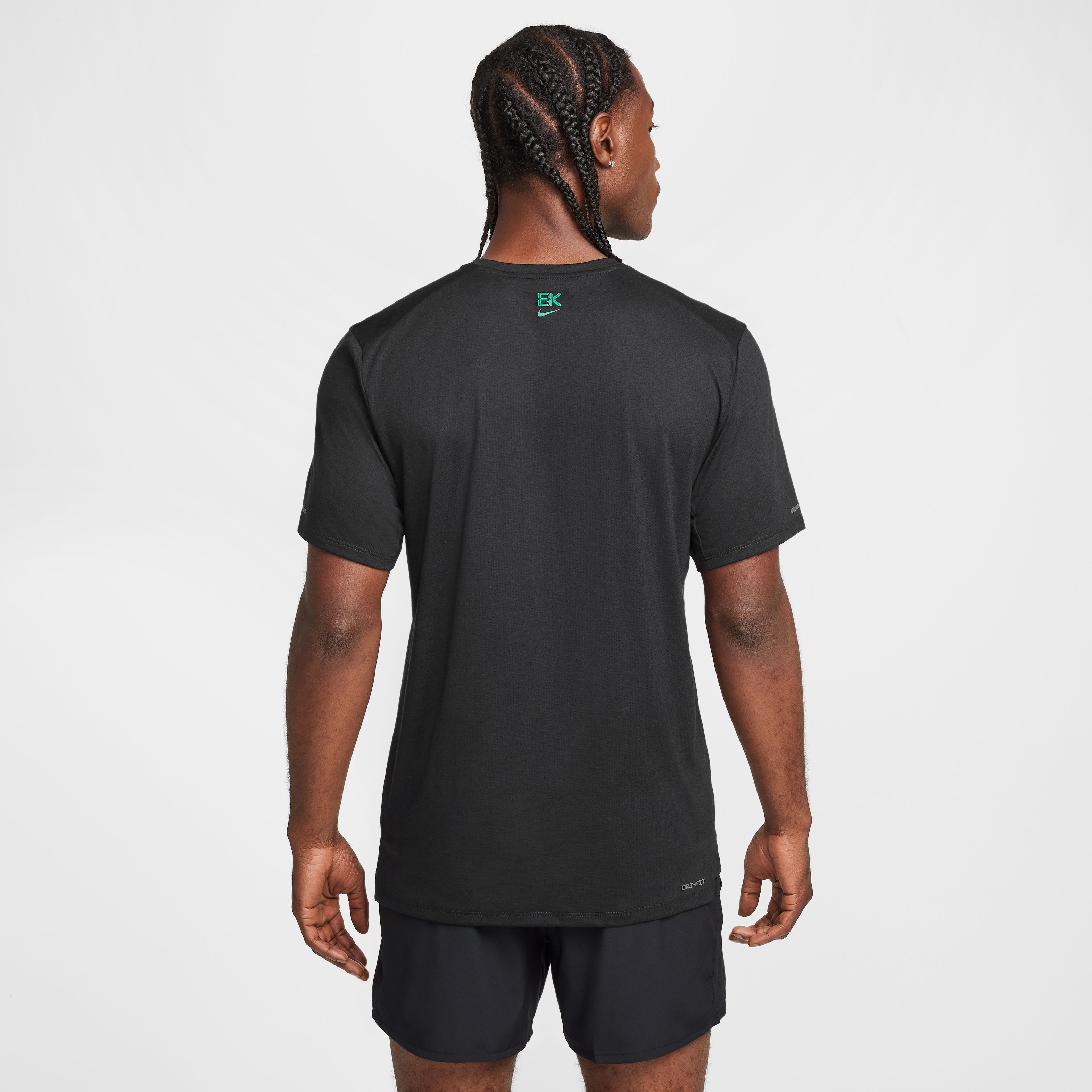 Nike M Nk Df Rise 365 Ss Kipchoge Camiseta Manga Corta negro de hombre para correr