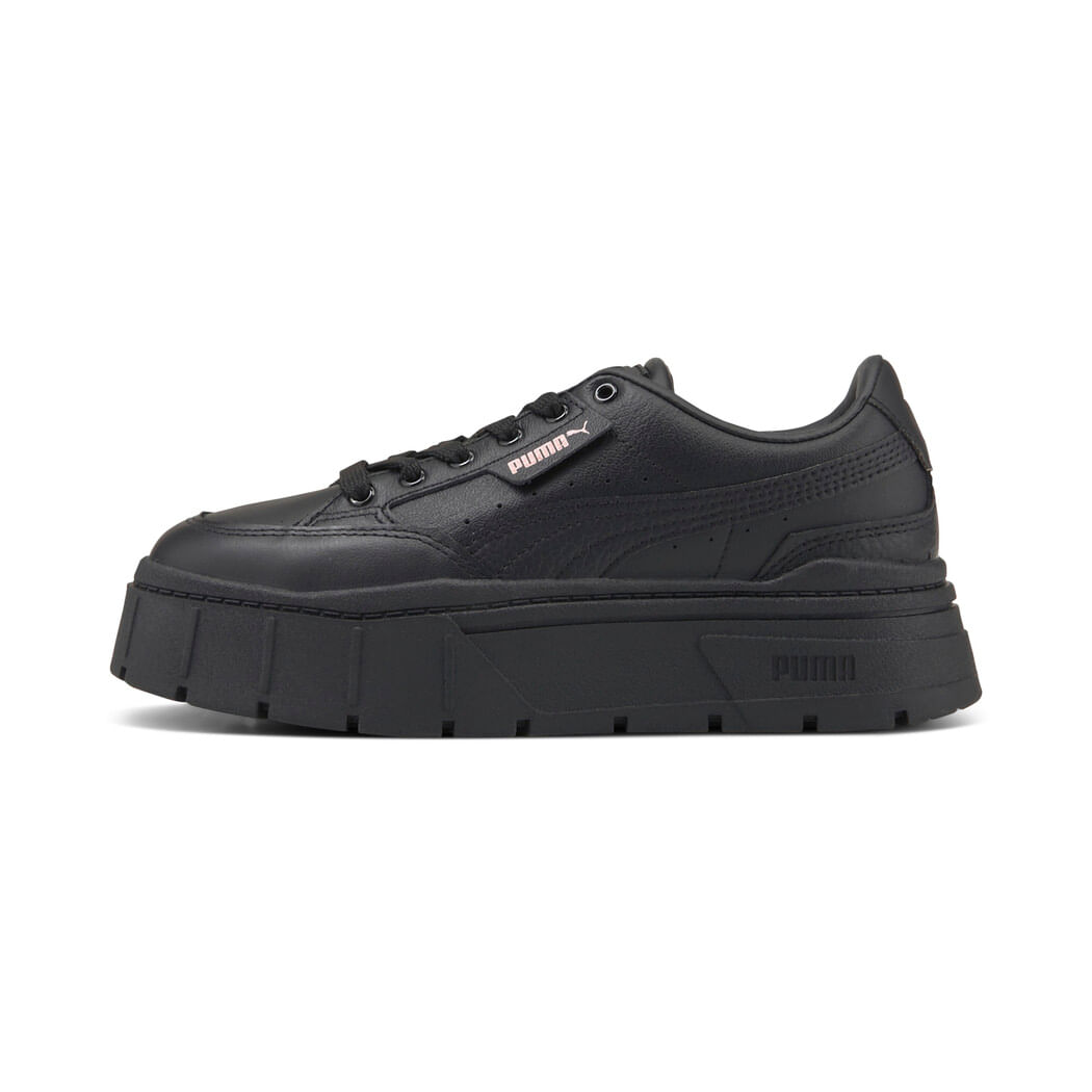 Puma Mayze Stack Lthr Wns Tenis negro de mujer lifestyle
